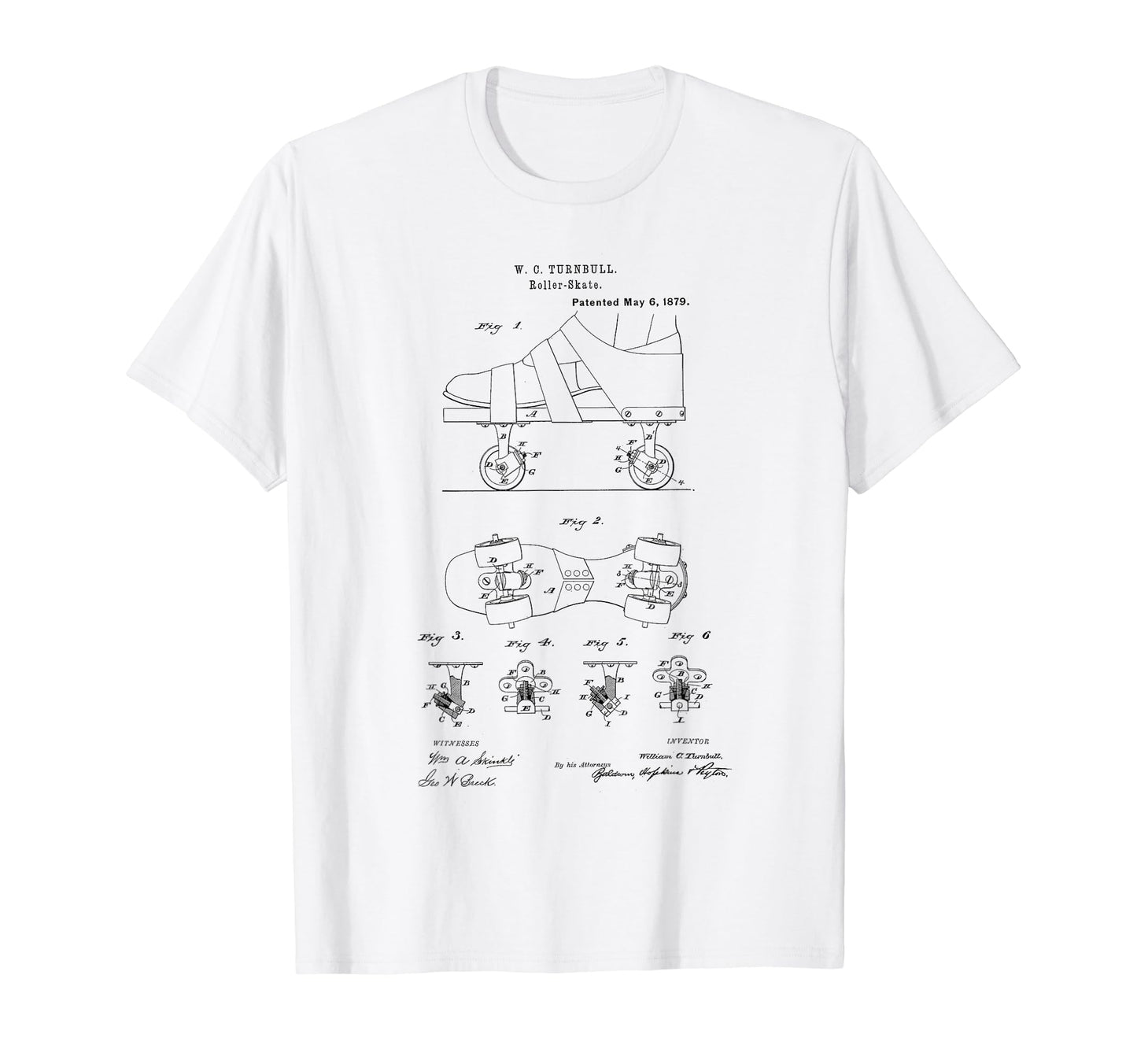 Roller Skate Shoe Patent Hand T-Shirt - Fun Novelty Design for Adults - T-Shirt, Sweatshirt, Hoodie