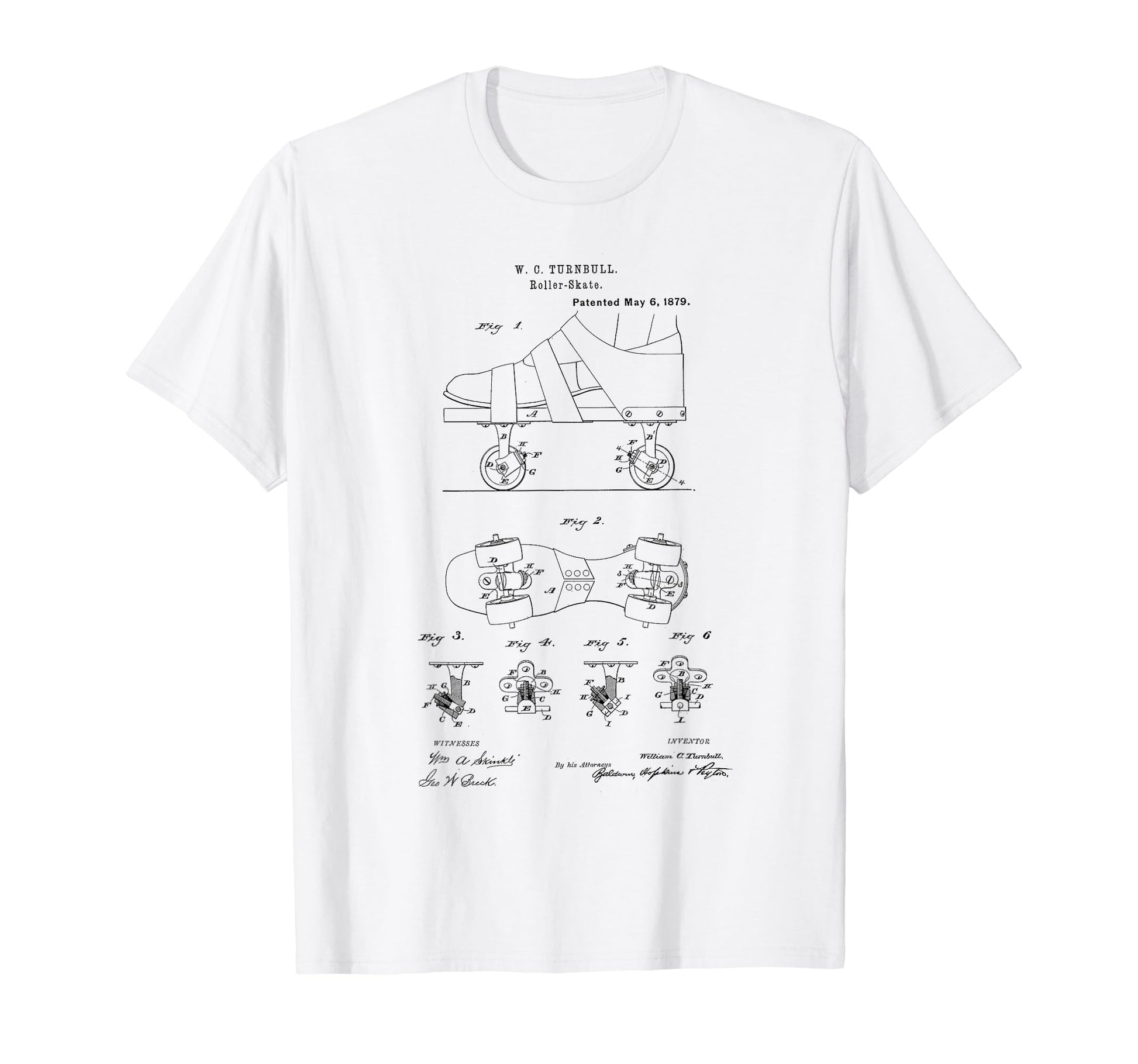 Roller Skate Shoe Patent Hand T-Shirt - Fun Novelty Design for Adults - T-Shirt, Sweatshirt, Hoodie