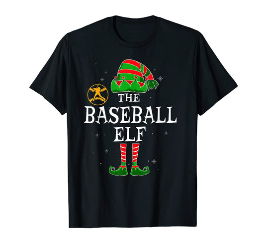 Baseball Elf Group Matching Family Game T-Shirt - Minimalist Print Unisex - T-Shirt, Sweatshirt, Hoodie