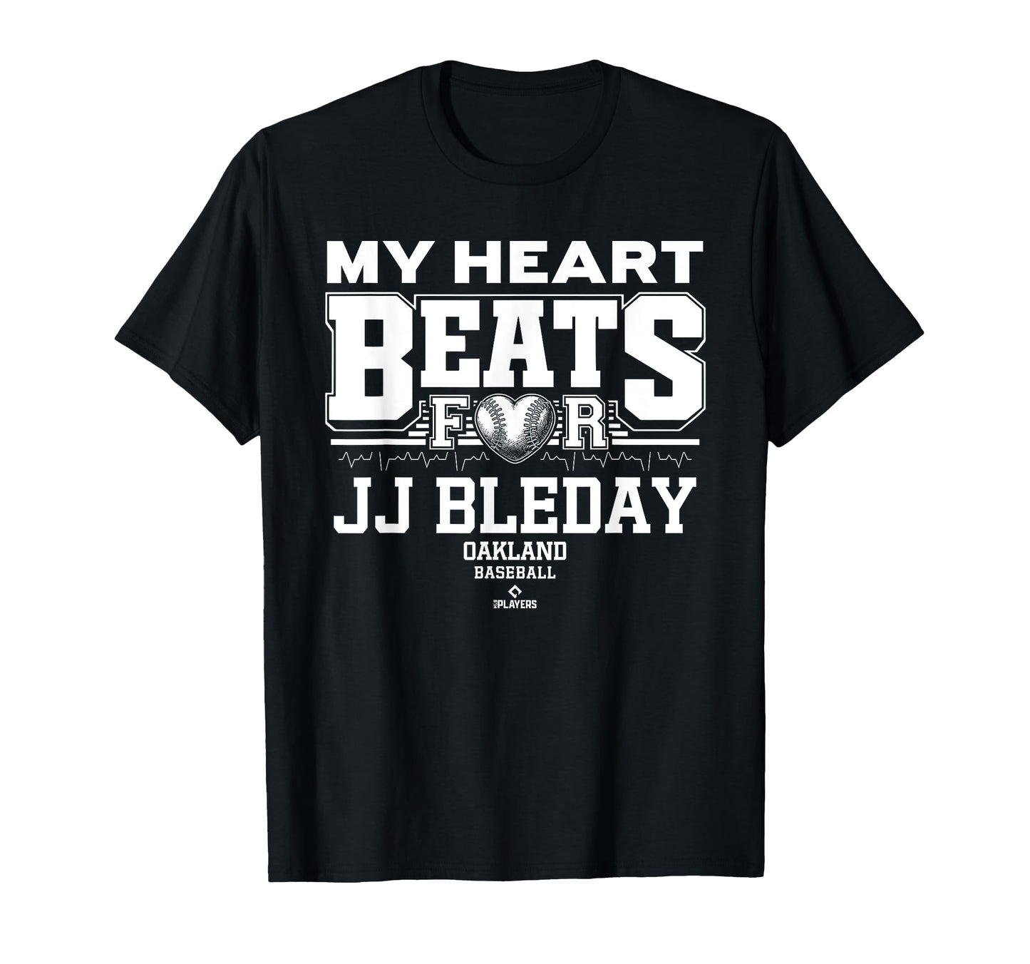 My Heart Beats Jj Bleday Oakland T-Shirt - Minimalist Print for Adults - T-Shirt, Sweatshirt, Hoodie