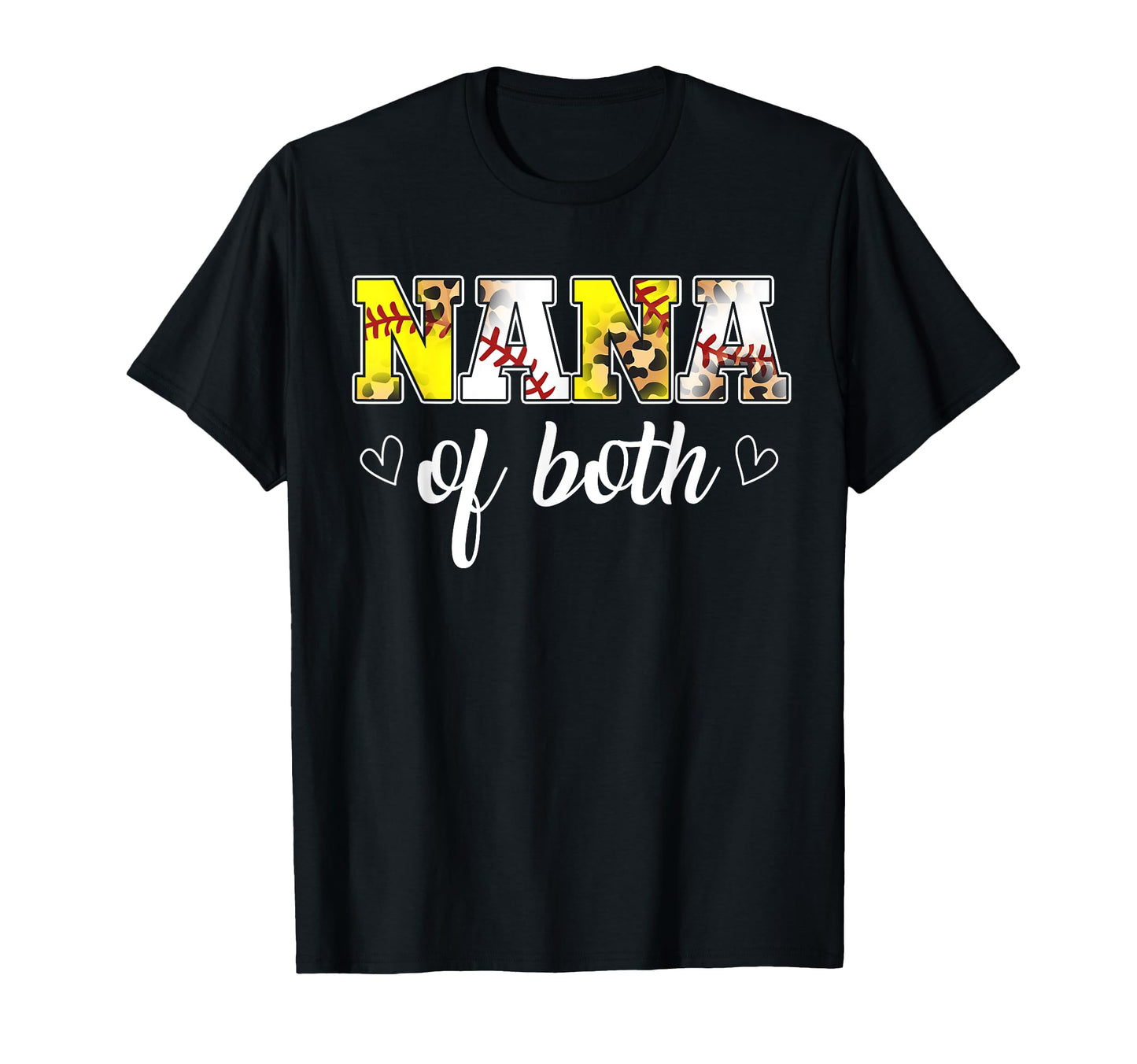 Nana Both Leopard Game Day Baseball T-Shirt - Graphic Print for Adults - T-Shirt, Sweatshirt, Hoodie