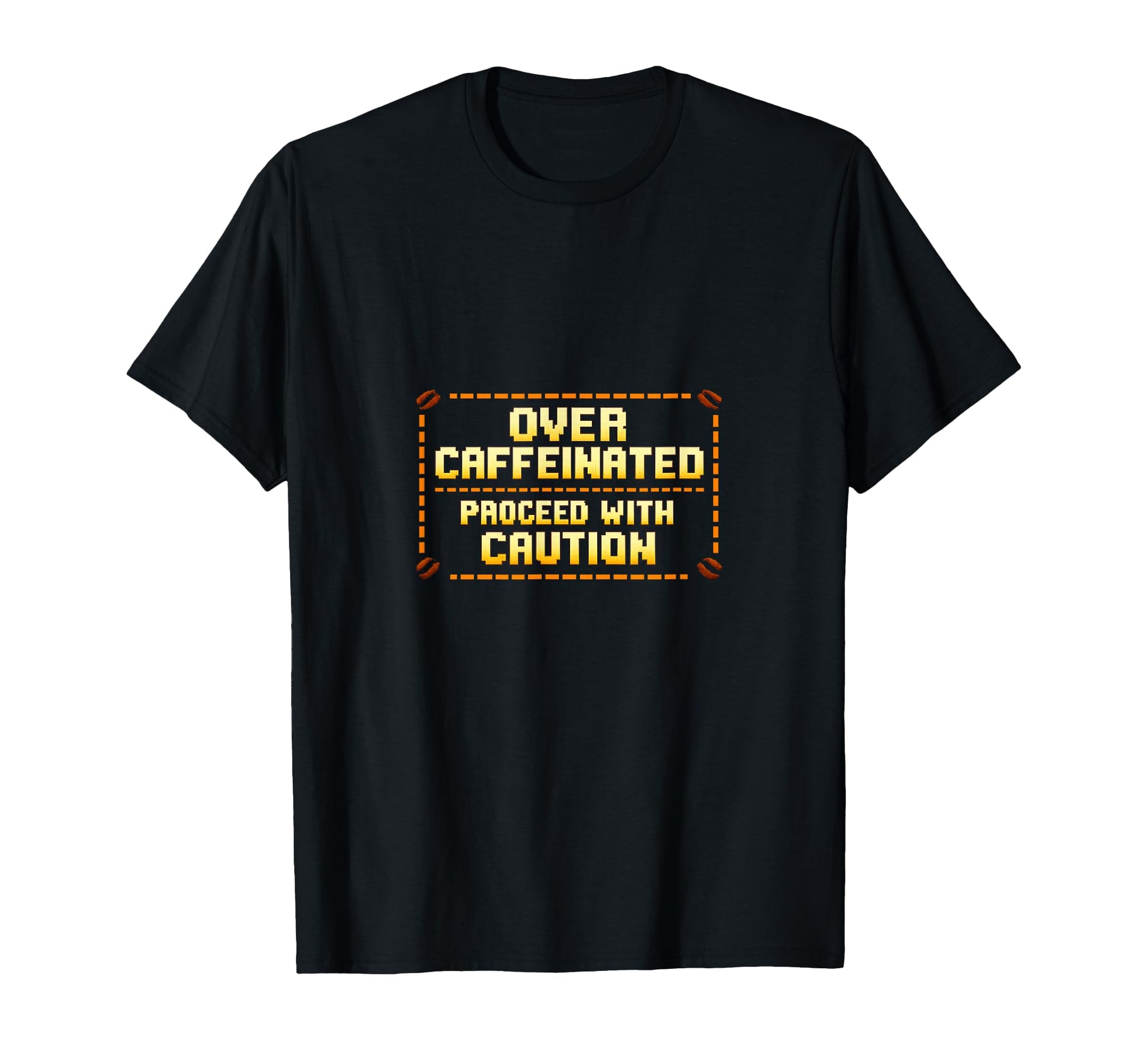 Funny Coffee Lover Pixel Arcade Gamer T-Shirt - Trendy Graphic for Adults - T-Shirt, Sweatshirt, Hoodie