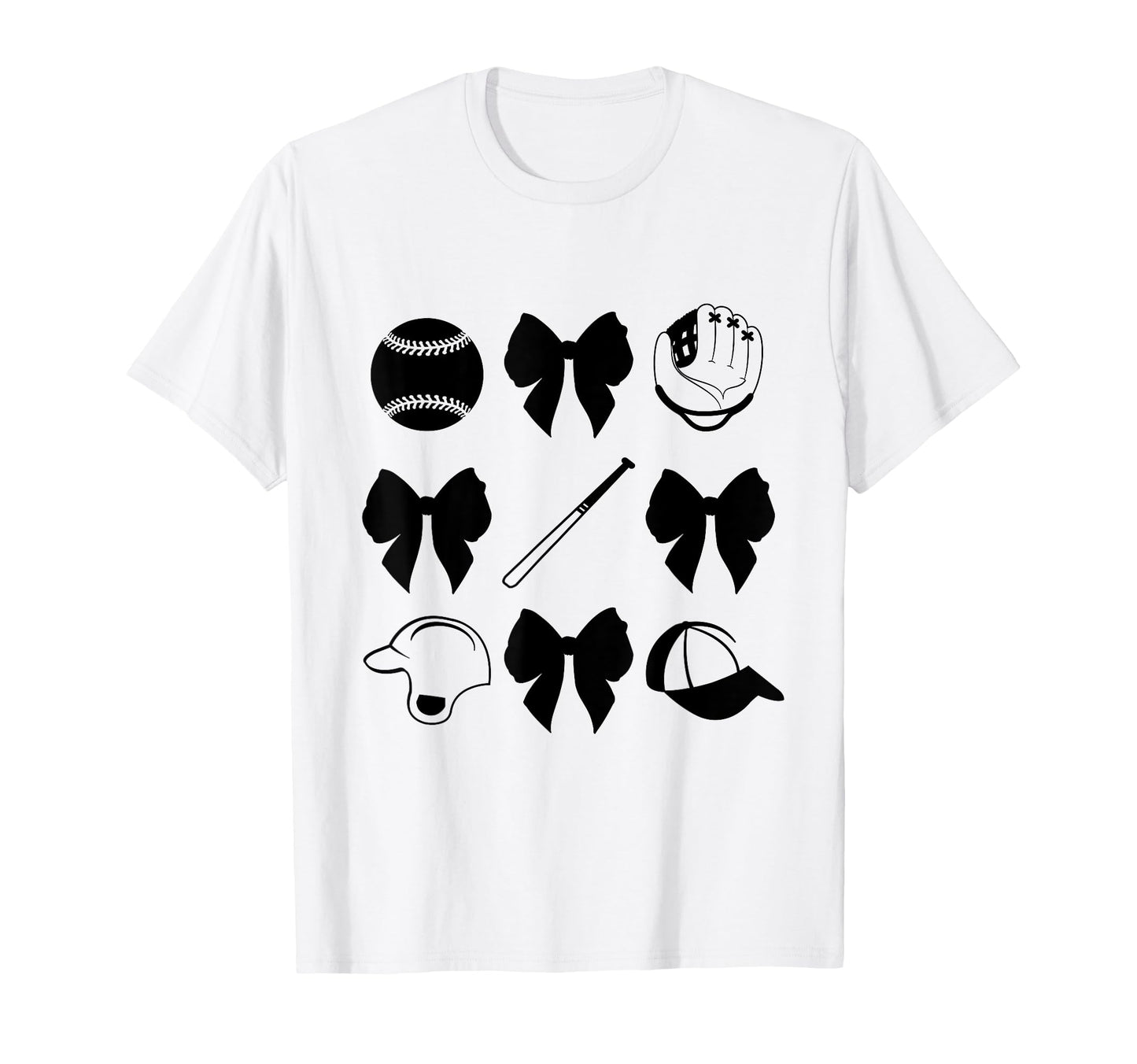 Baseball And Bows T-Shirt - Novelty Apparel Men Women - T-Shirt, Sweatshirt, Hoodie