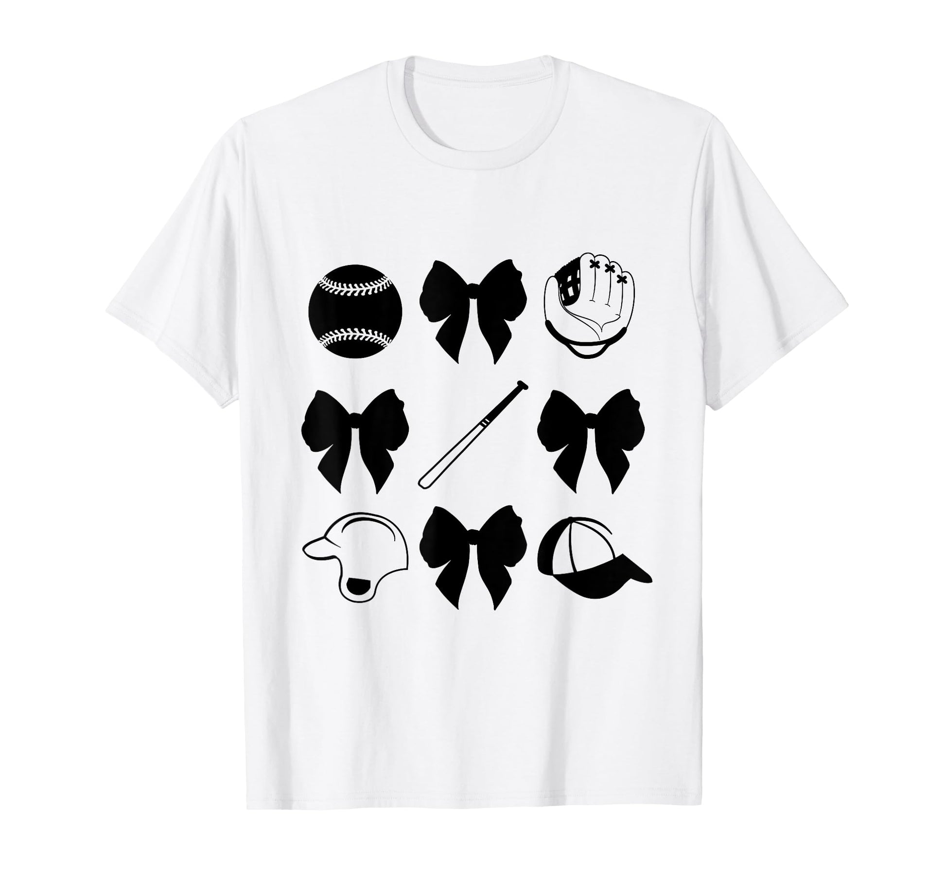 Baseball And Bows T-Shirt - Novelty Apparel Men Women - T-Shirt, Sweatshirt, Hoodie
