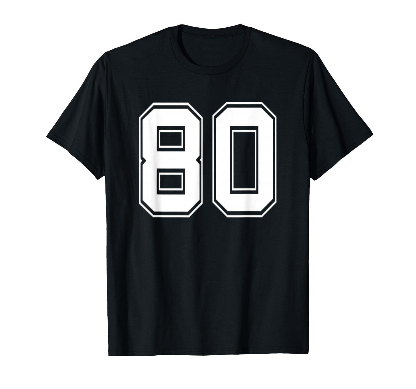 Number 80 Baseball Football Soccer T-Shirt - Aesthetic Graphic Unisex - T-Shirt, Sweatshirt, Hoodie