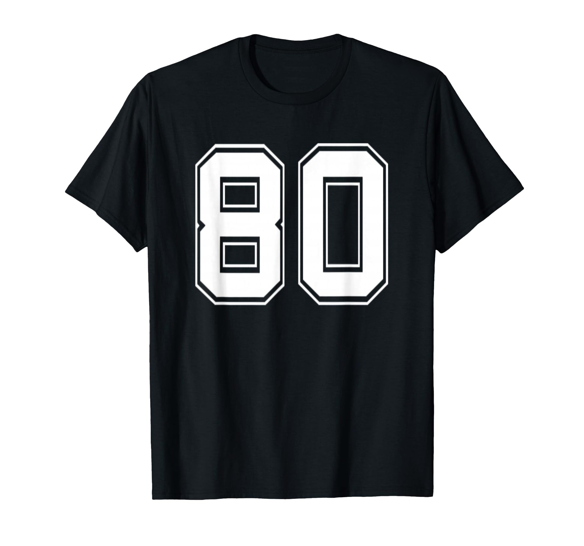 Number 80 Baseball Football Soccer T-Shirt - Aesthetic Graphic Unisex - T-Shirt, Sweatshirt, Hoodie
