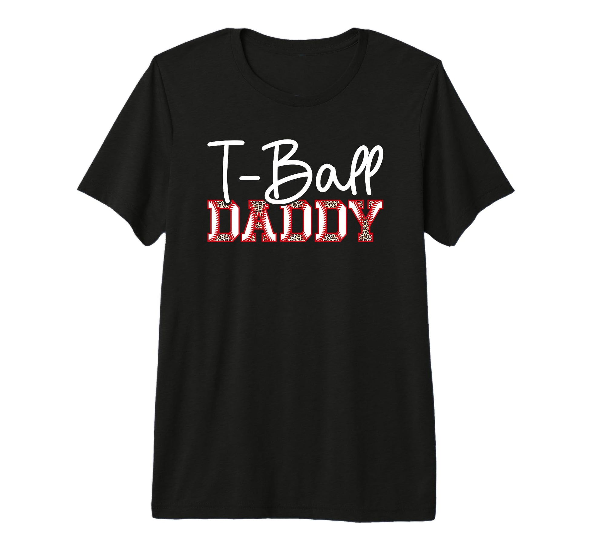 Mens T Ball Daddy Leopard Baseball T Ball T-Shirt - Graphic Print Unisex - T-Shirt, Sweatshirt, Hoodie