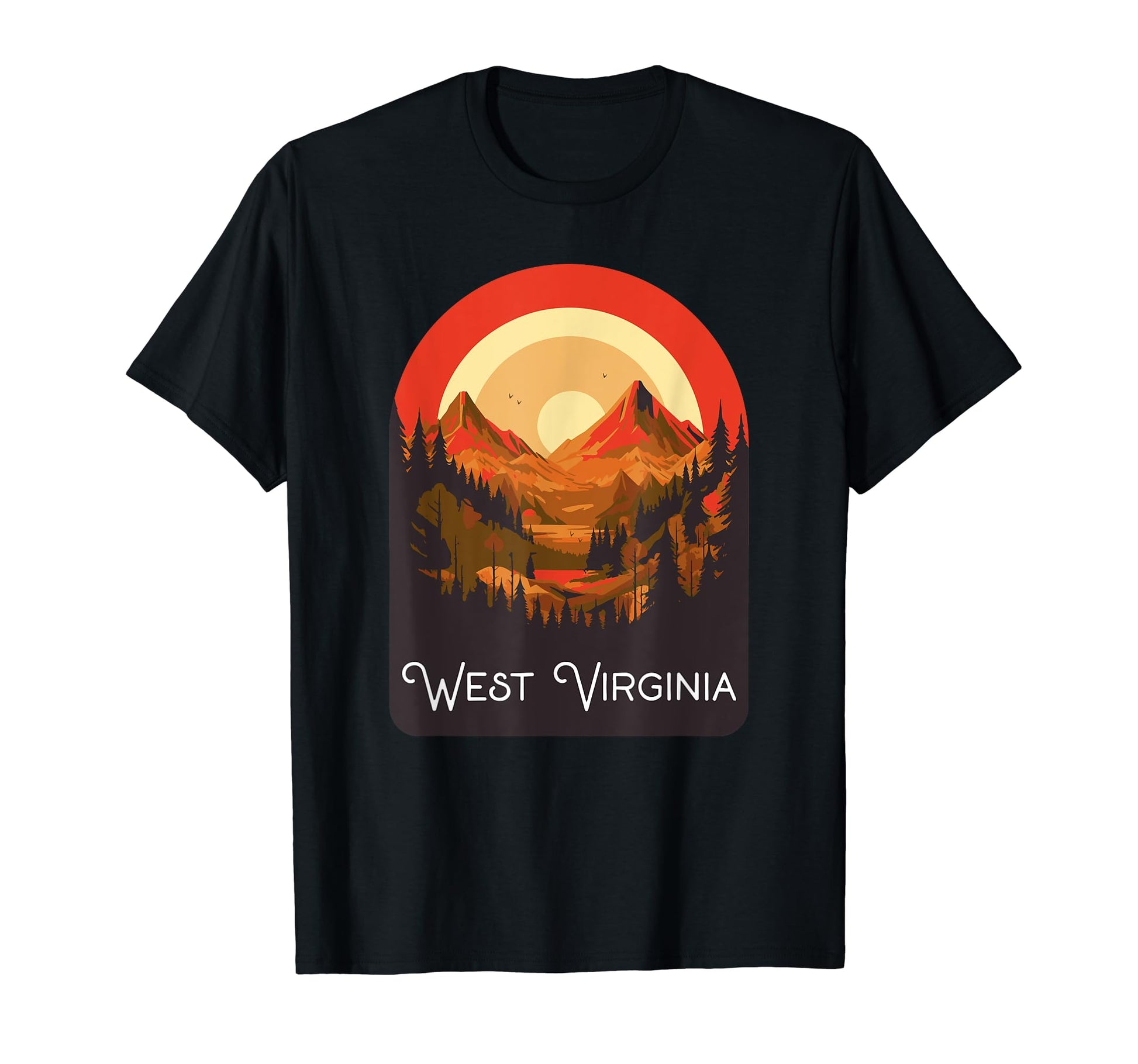 West Virginia Mountains Sunset West T-Shirt - Aesthetic Graphic Men Women - T-Shirt, Sweatshirt, Hoodie