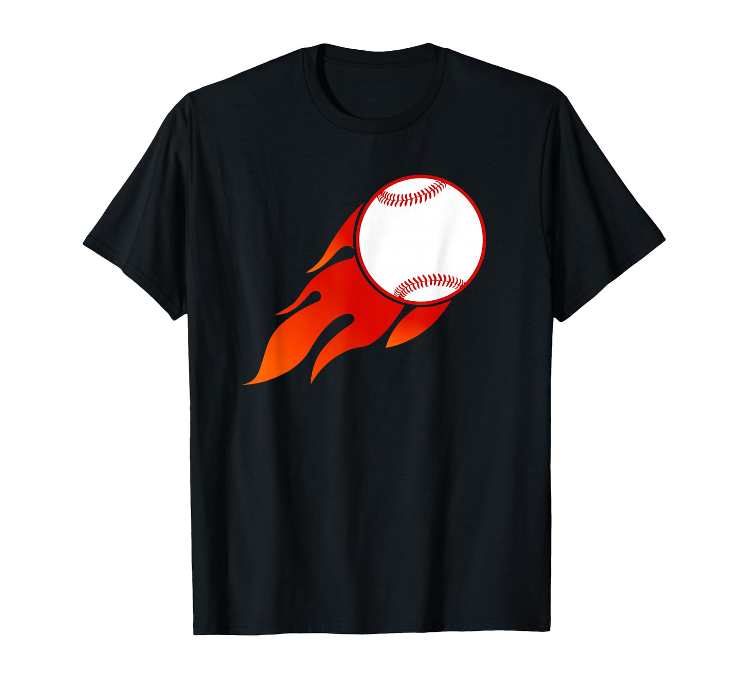 Flaming Baseball Sports Team Home Run T-Shirt - Custom Art Print Unisex - T-Shirt, Sweatshirt, Hoodie