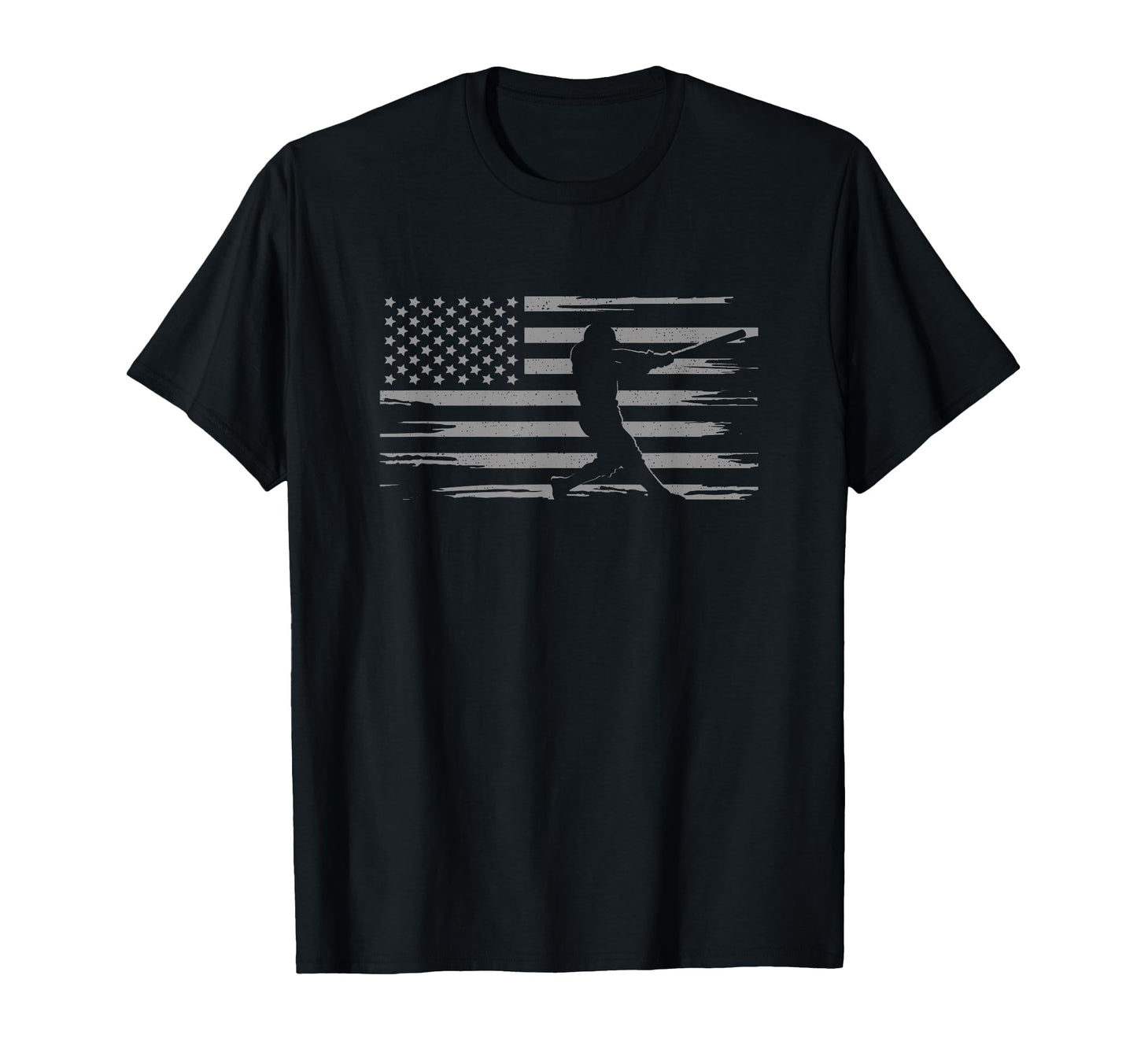 American Flag Baseball Baseball T-Shirt - Fun Novelty Design for Adults - T-Shirt, Sweatshirt, Hoodie