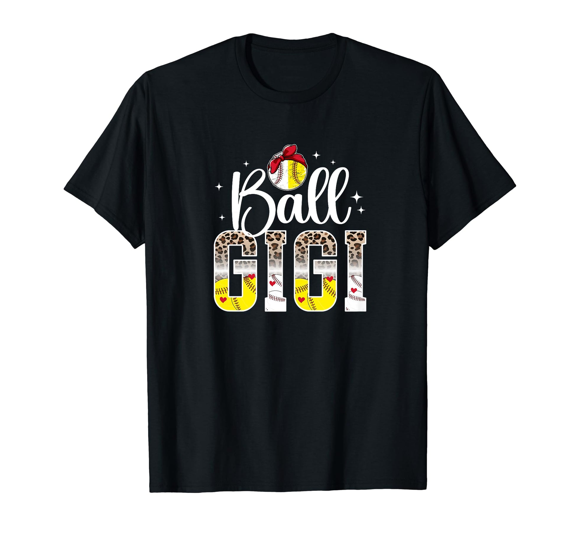 Ball Gigi Leopard Baseball Softball T-Shirt - Casual Everyday Wear Unisex - T-Shirt, Sweatshirt, Hoodie