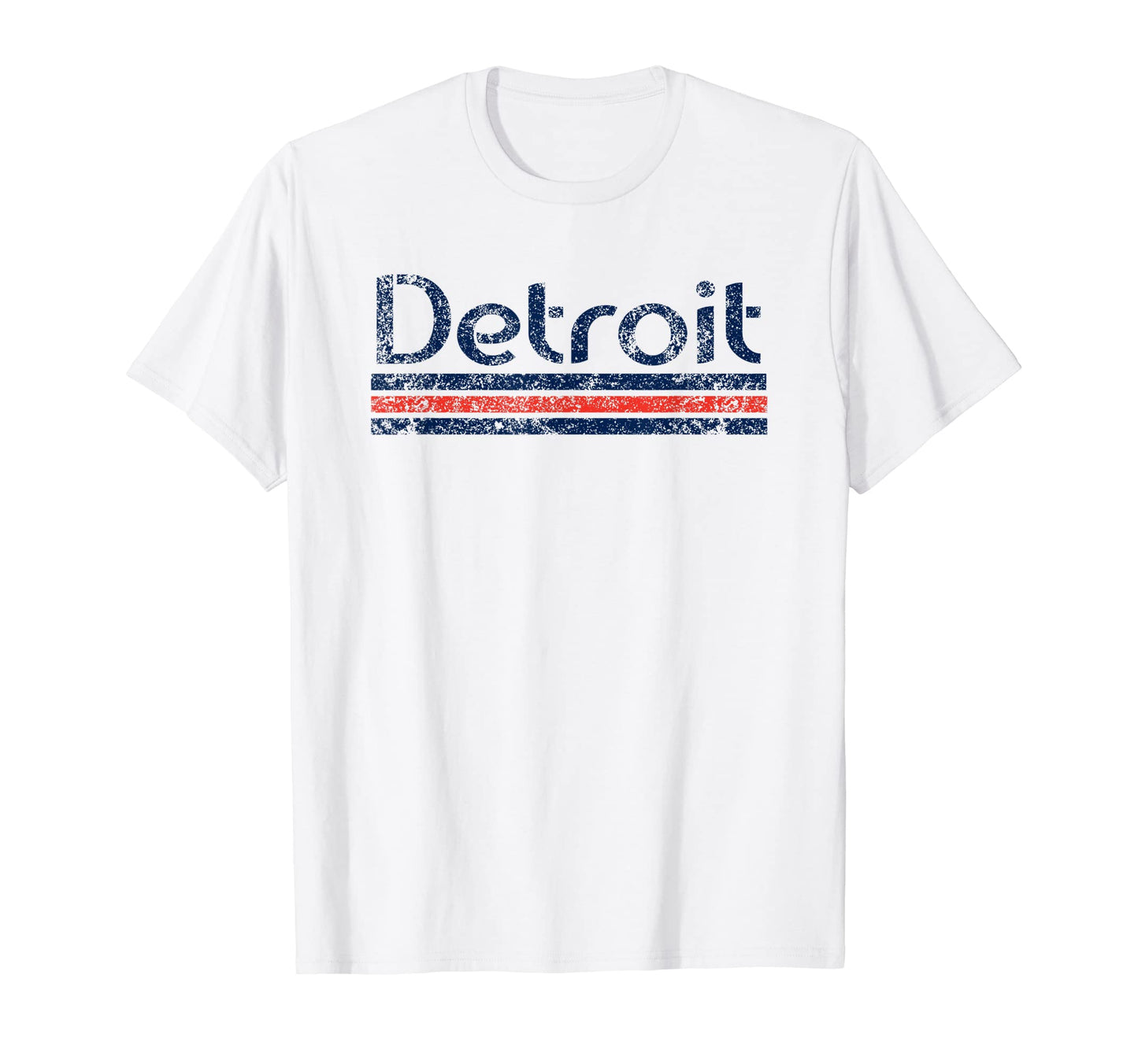Detroit Michigan Weathered Stripe T-Shirt - Casual Everyday Wear Men Women - T-Shirt, Sweatshirt, Hoodie