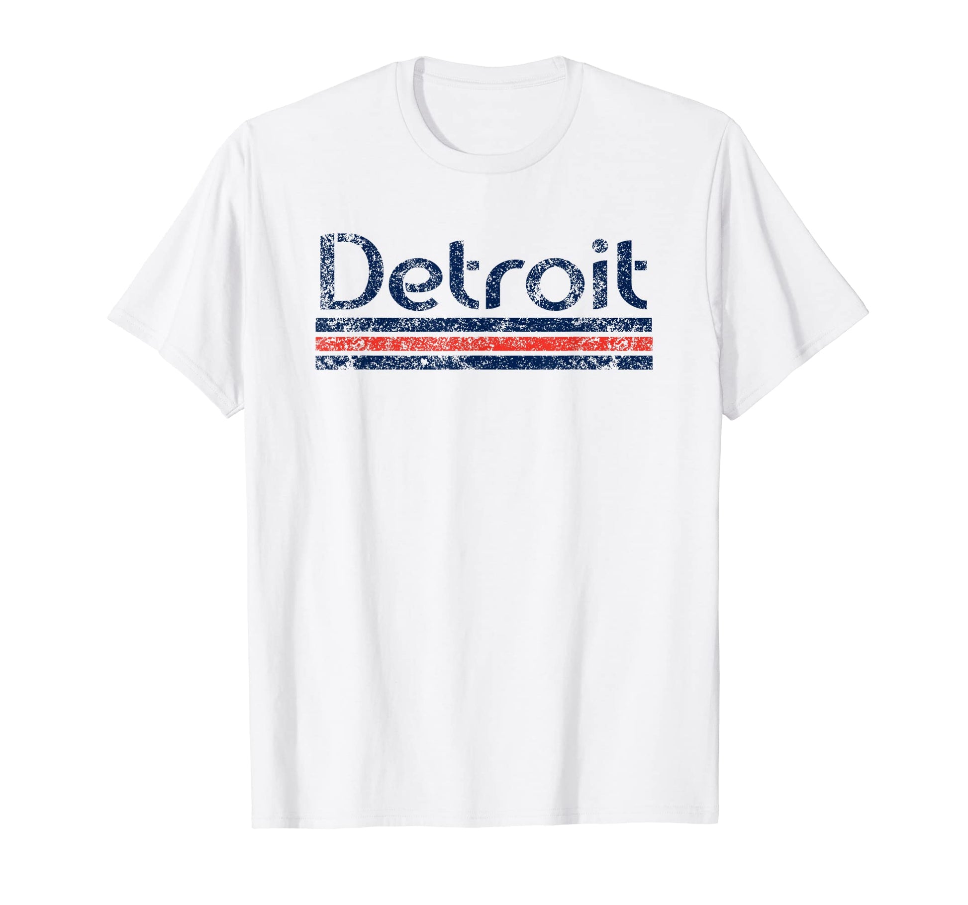 Detroit Michigan Weathered Stripe T-Shirt - Casual Everyday Wear Men Women - T-Shirt, Sweatshirt, Hoodie