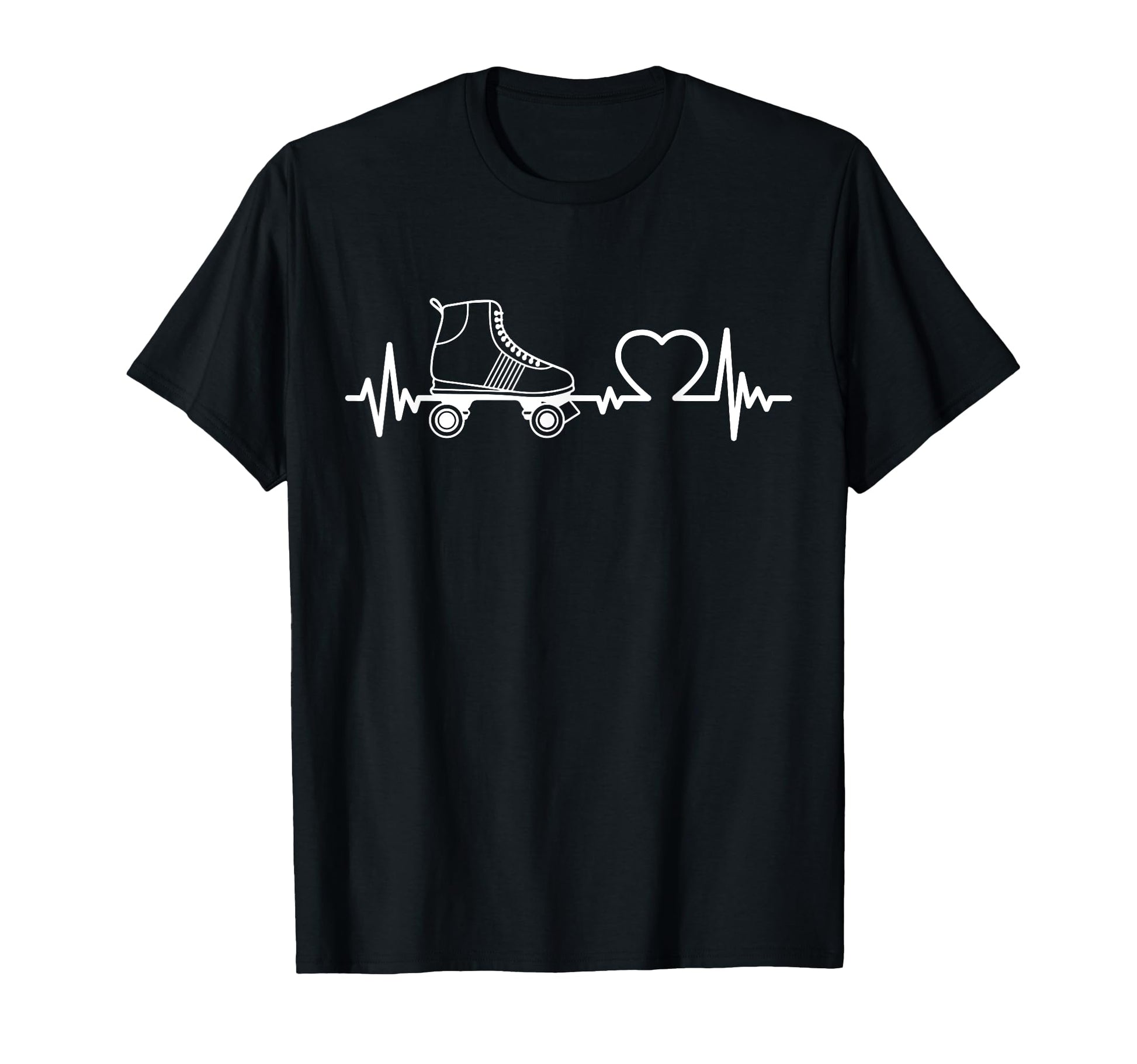 Roller Skate Roller Skates Heartbeat T-Shirt - Graphic Print Unisex - T-Shirt, Sweatshirt, Hoodie