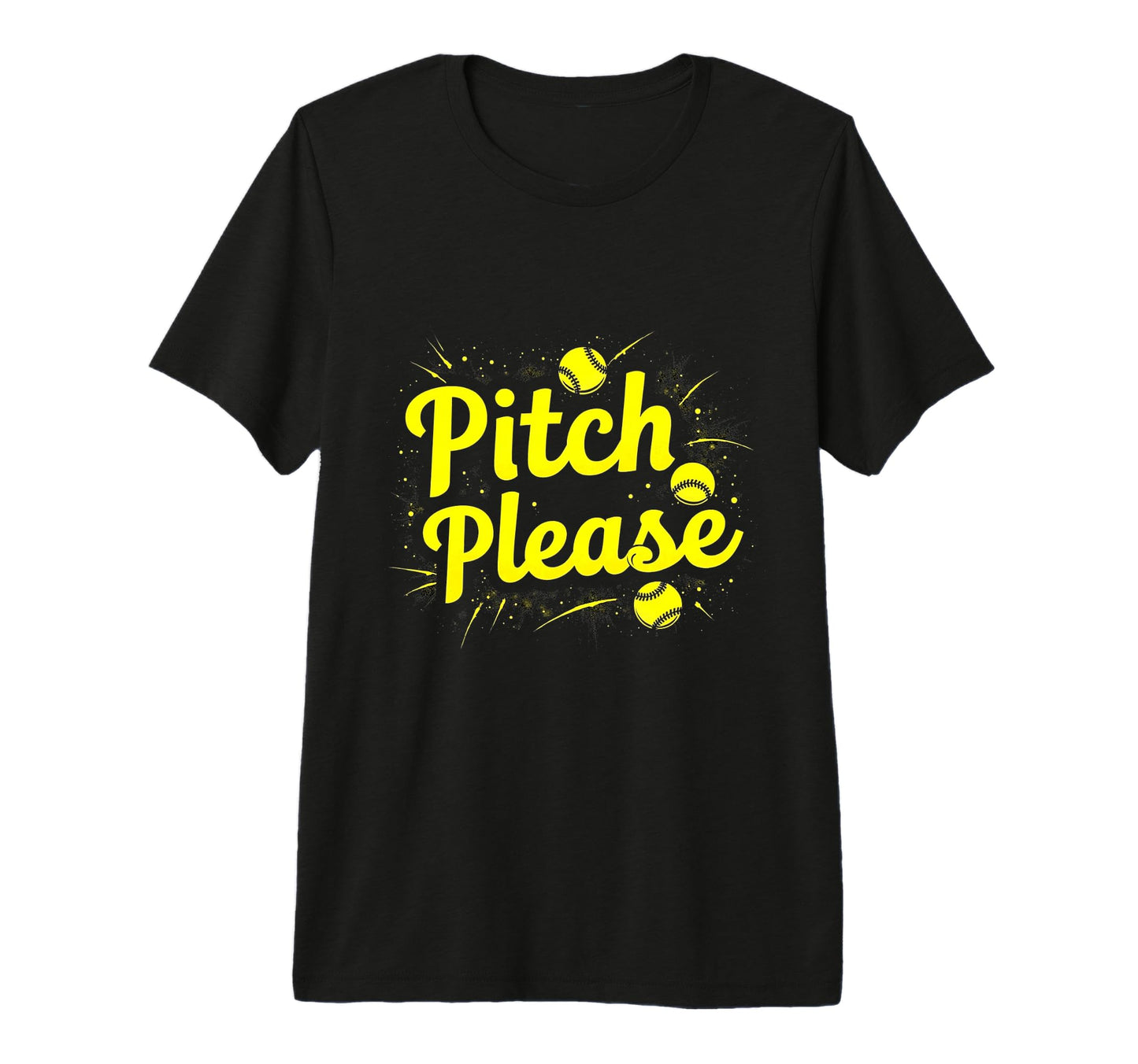 Funny Softball Gift Pitch Please Tri T-Shirt - Graphic Print Men Women - T-Shirt, Sweatshirt, Hoodie