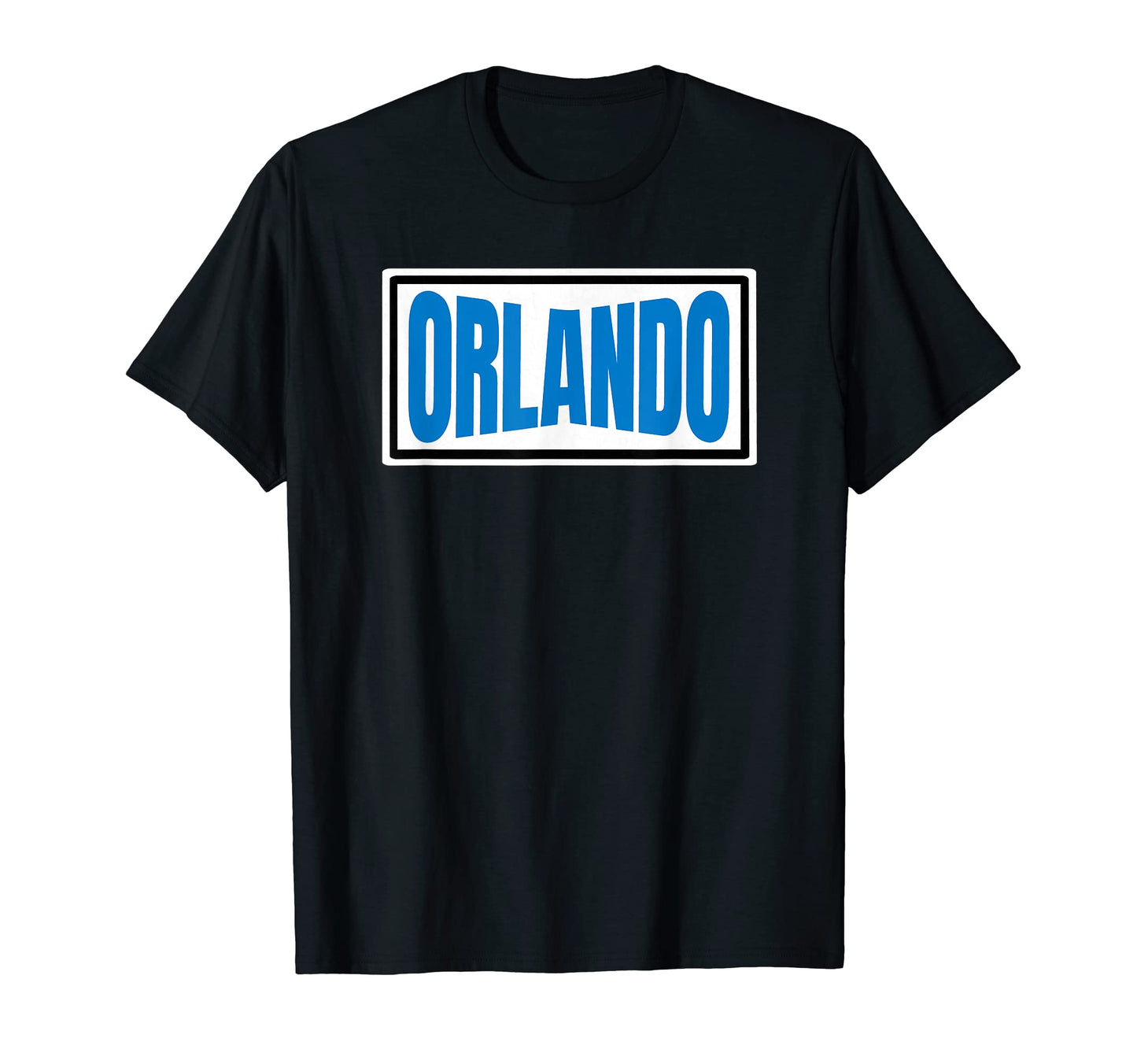 Orlando Florida Blue Light Blue Striped T-Shirt - Graphic Print for Adults - T-Shirt, Sweatshirt, Hoodie