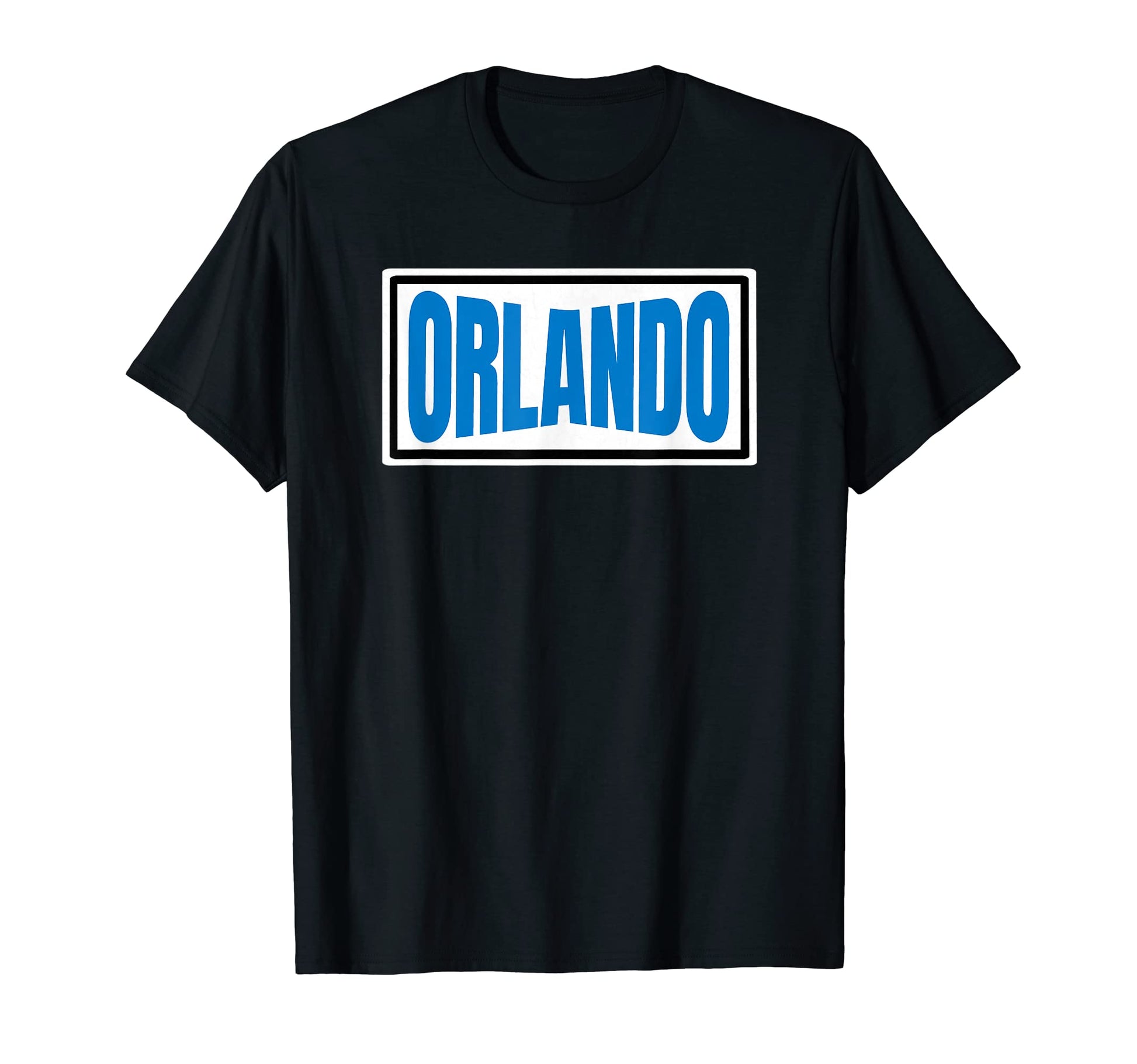 Orlando Florida Blue Light Blue Striped T-Shirt - Graphic Print for Adults - T-Shirt, Sweatshirt, Hoodie