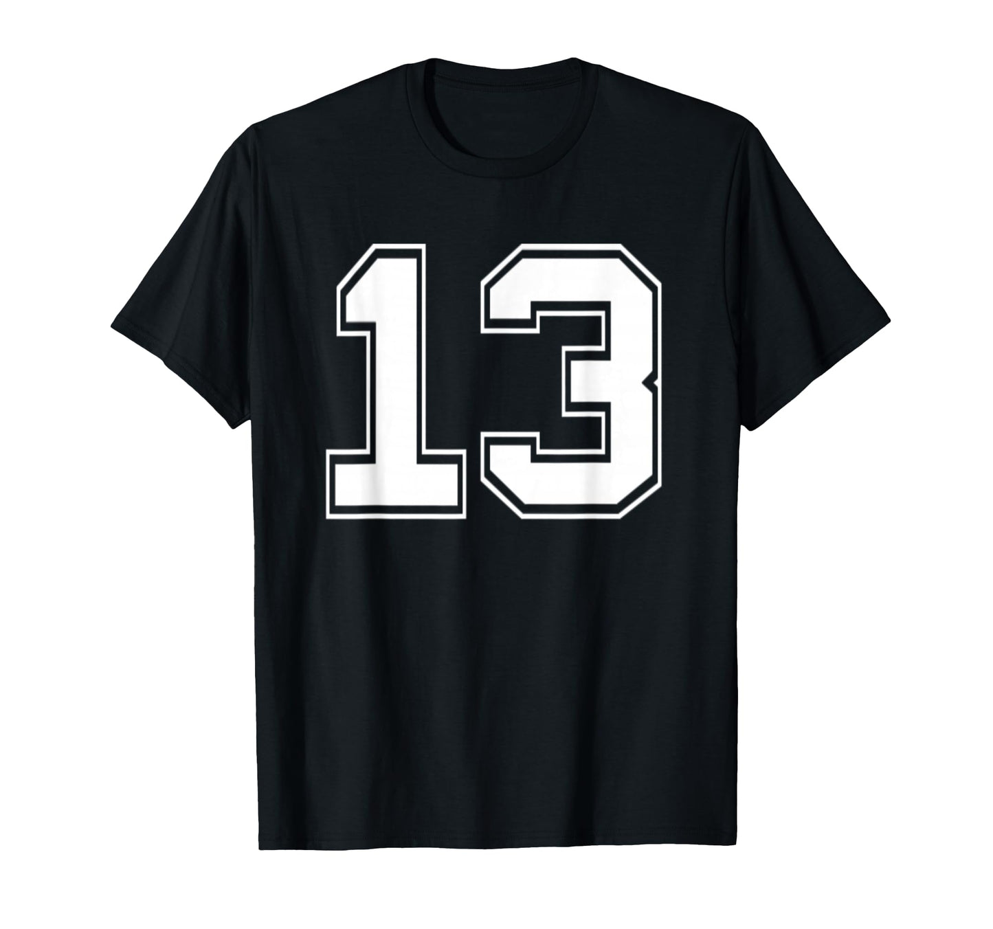 Number 13 Baseball Football Soccer T-Shirt - Minimalist Print Men Women - T-Shirt, Sweatshirt, Hoodie