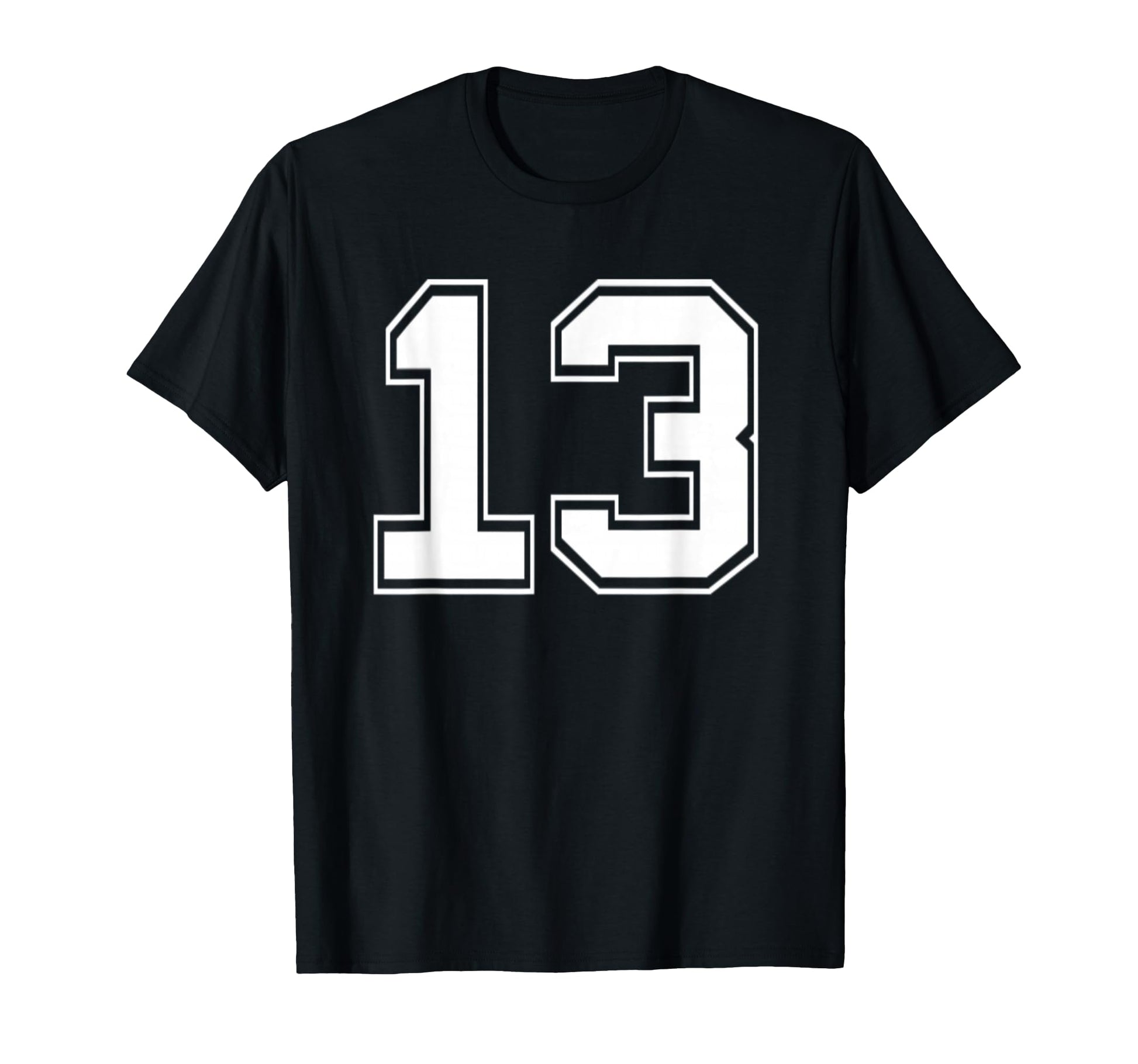 Number 13 Baseball Football Soccer T-Shirt - Minimalist Print Men Women - T-Shirt, Sweatshirt, Hoodie