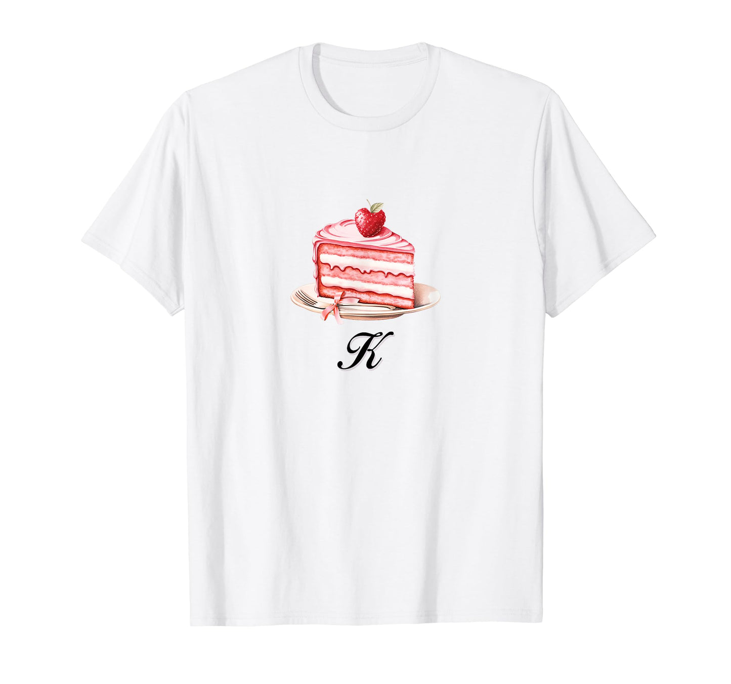 K Cake Coquette Bow Girlcore Y2K T-Shirt - Minimalist Print for Adults - T-Shirt, Sweatshirt, Hoodie