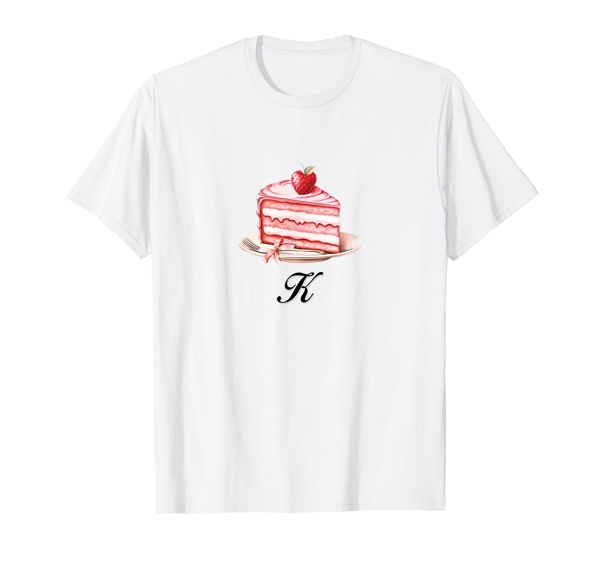 K Cake Coquette Bow Girlcore Y2K T-Shirt - Minimalist Print for Adults - T-Shirt, Sweatshirt, Hoodie