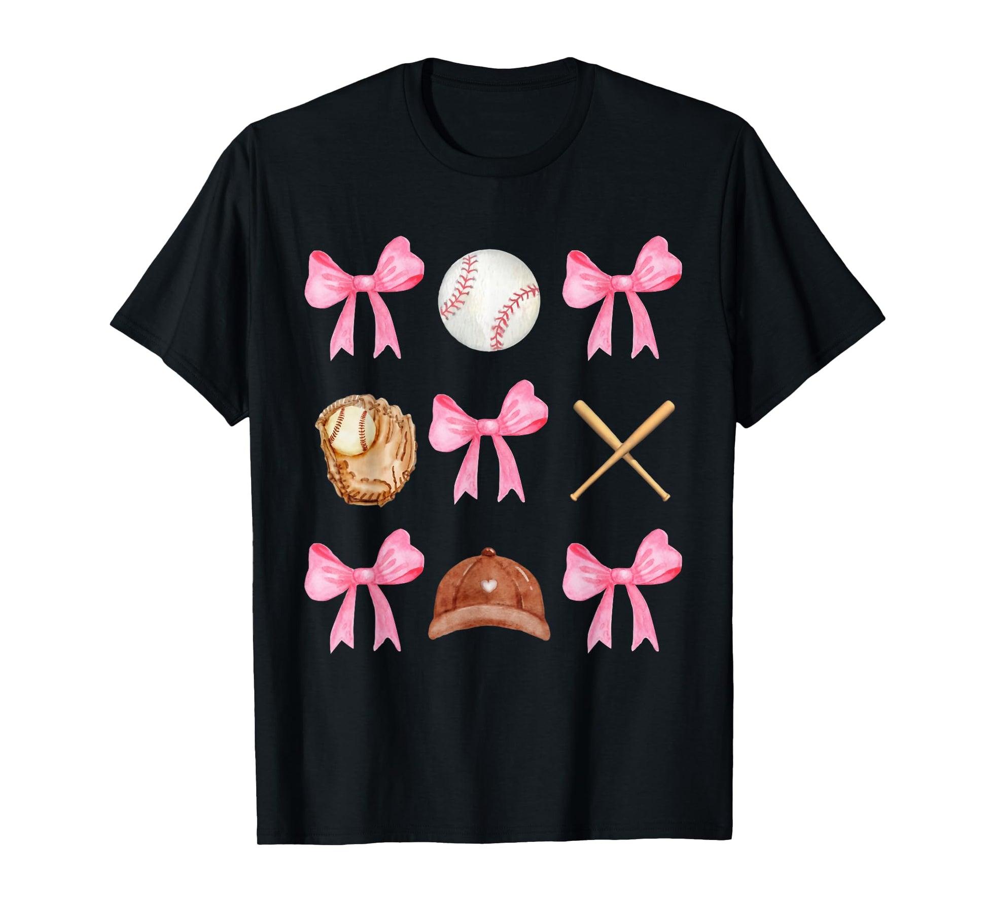Baseball Coquette Bow Baseball Mama T-Shirt - Graphic Print for Adults - T-Shirt, Sweatshirt, Hoodie