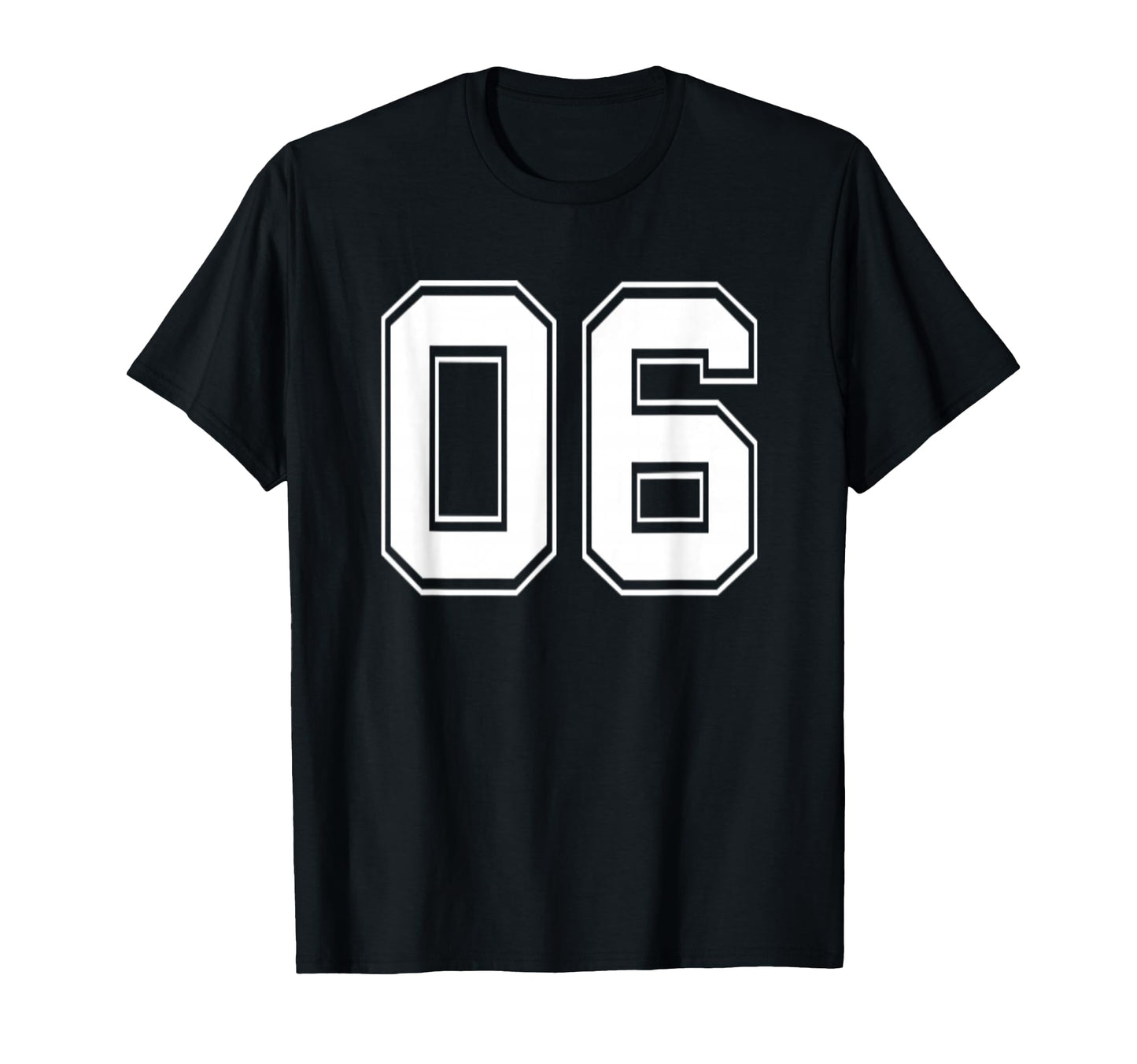 Number 06 Baseball Football Soccer T-Shirt - Novelty Apparel Unisex - T-Shirt, Sweatshirt, Hoodie