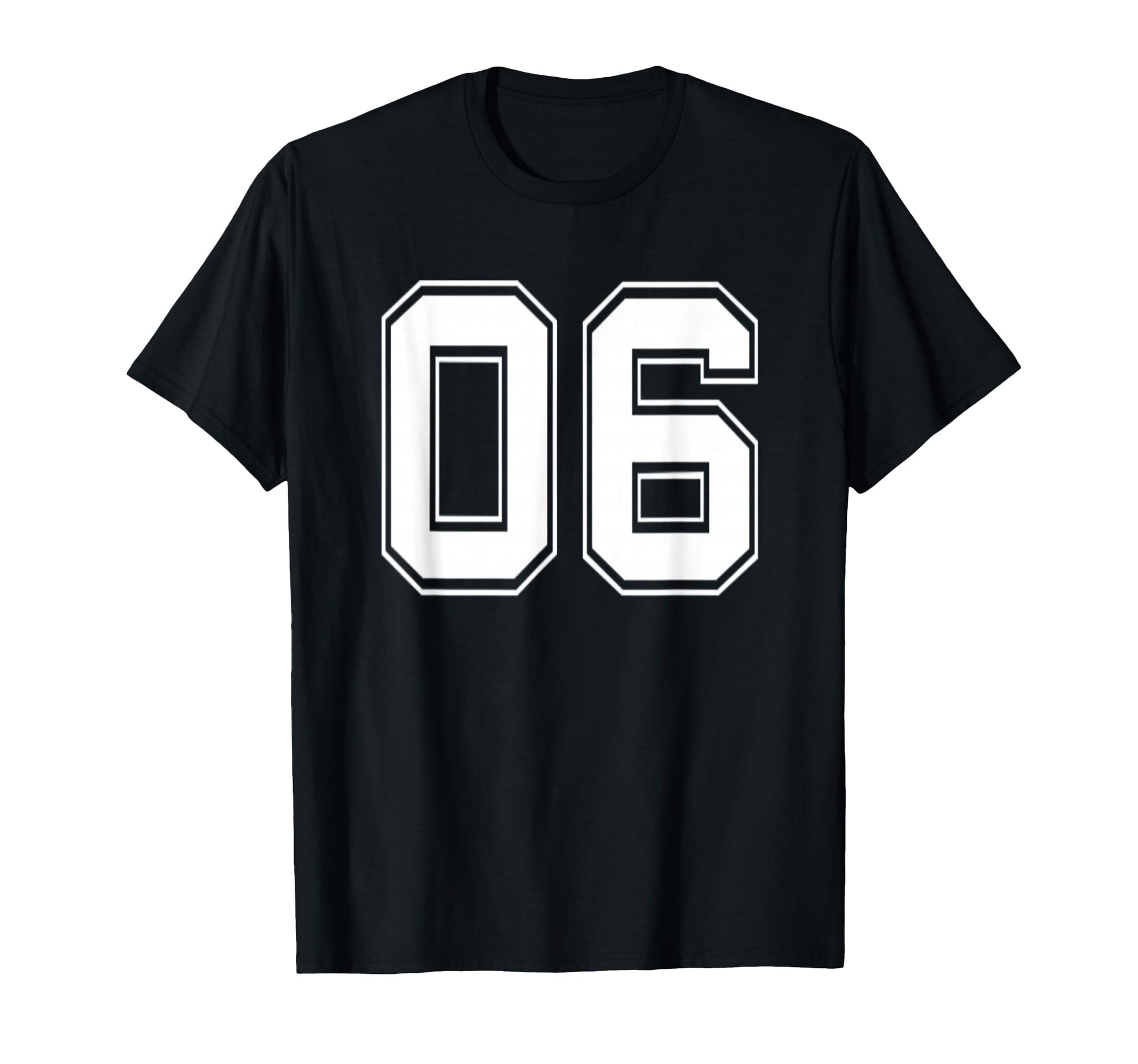 Number 06 Baseball Football Soccer T-Shirt - Novelty Apparel Unisex - T-Shirt, Sweatshirt, Hoodie