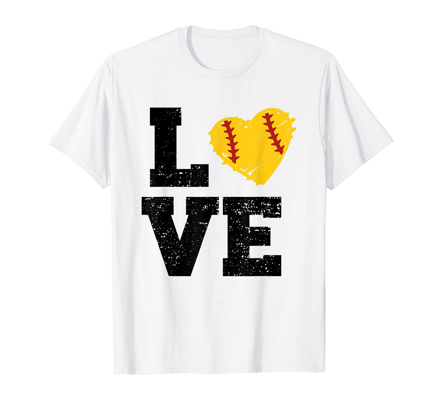 Softball Baseball Love T-Shirt - Casual Everyday Wear Men Women - T-Shirt, Sweatshirt, Hoodie