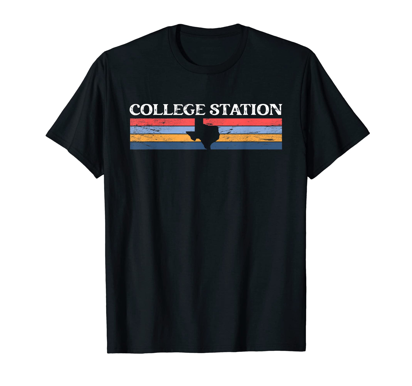 College Station Texas Tx Stripes T-Shirt - Fun Novelty Design Men Women - T-Shirt, Sweatshirt, Hoodie