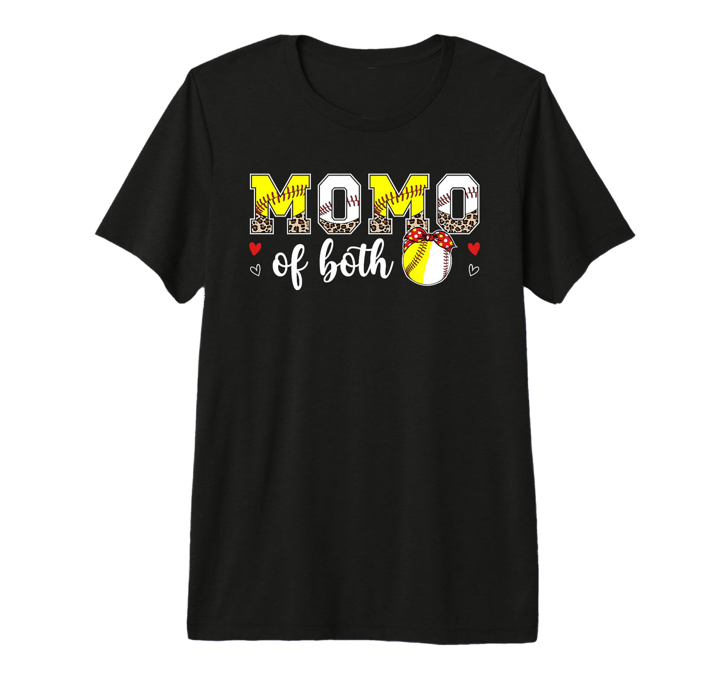 Momo Both Leopard Softball Baseball T-Shirt - Novelty Apparel for Adults - T-Shirt, Sweatshirt, Hoodie