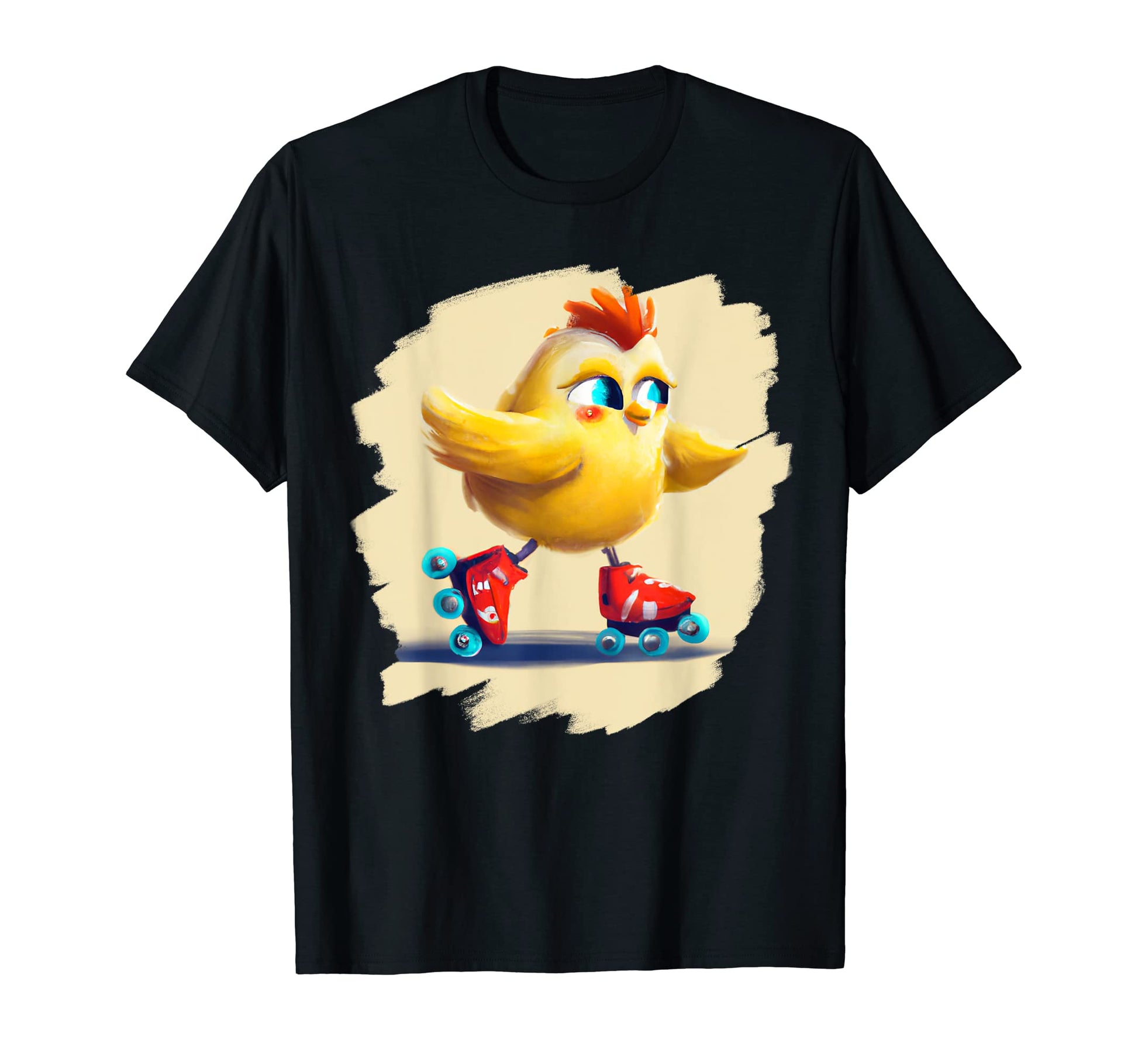 Funny Chicken Roller Skates Farm T-Shirt - Casual Everyday Wear Unisex - T-Shirt, Sweatshirt, Hoodie