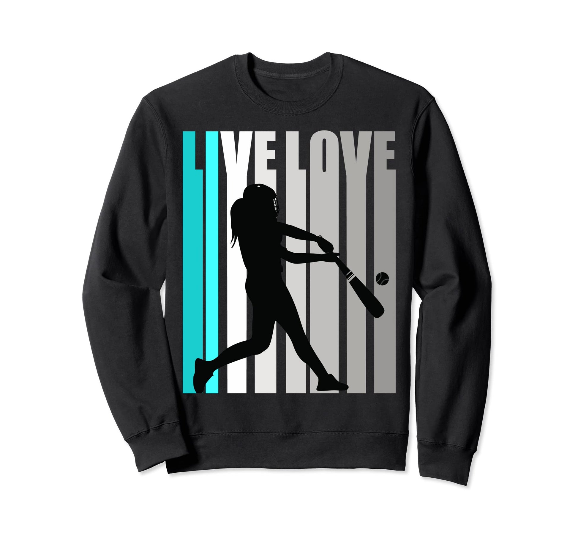 Turquoise Loves Baseball Birthday Sweatshirt - Graphic Print Unisex - T-Shirt, Sweatshirt, Hoodie