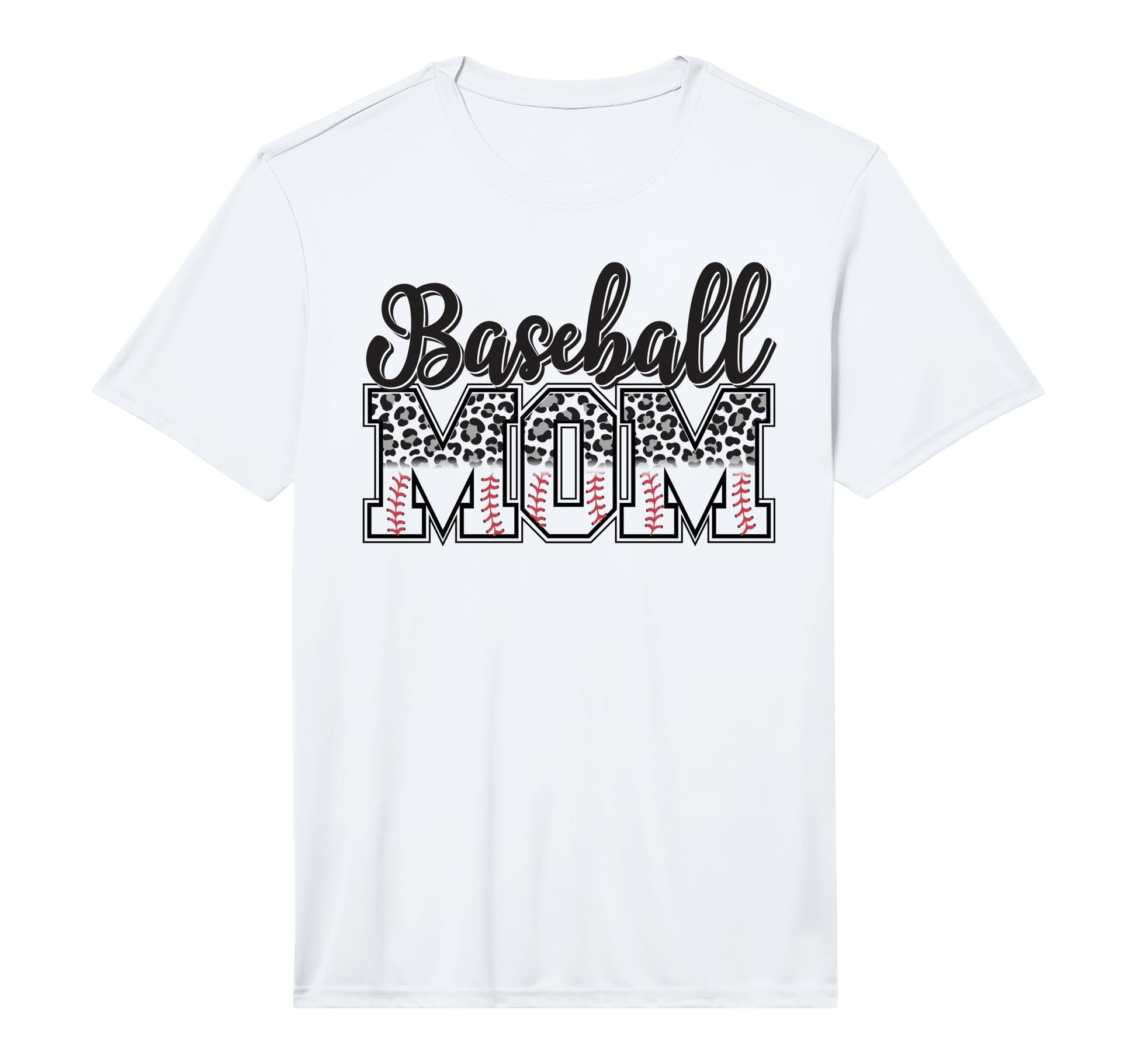 Baseball Mom Leopard Funny T-Shirt - Casual Everyday Wear for Adults - T-Shirt, Sweatshirt, Hoodie
