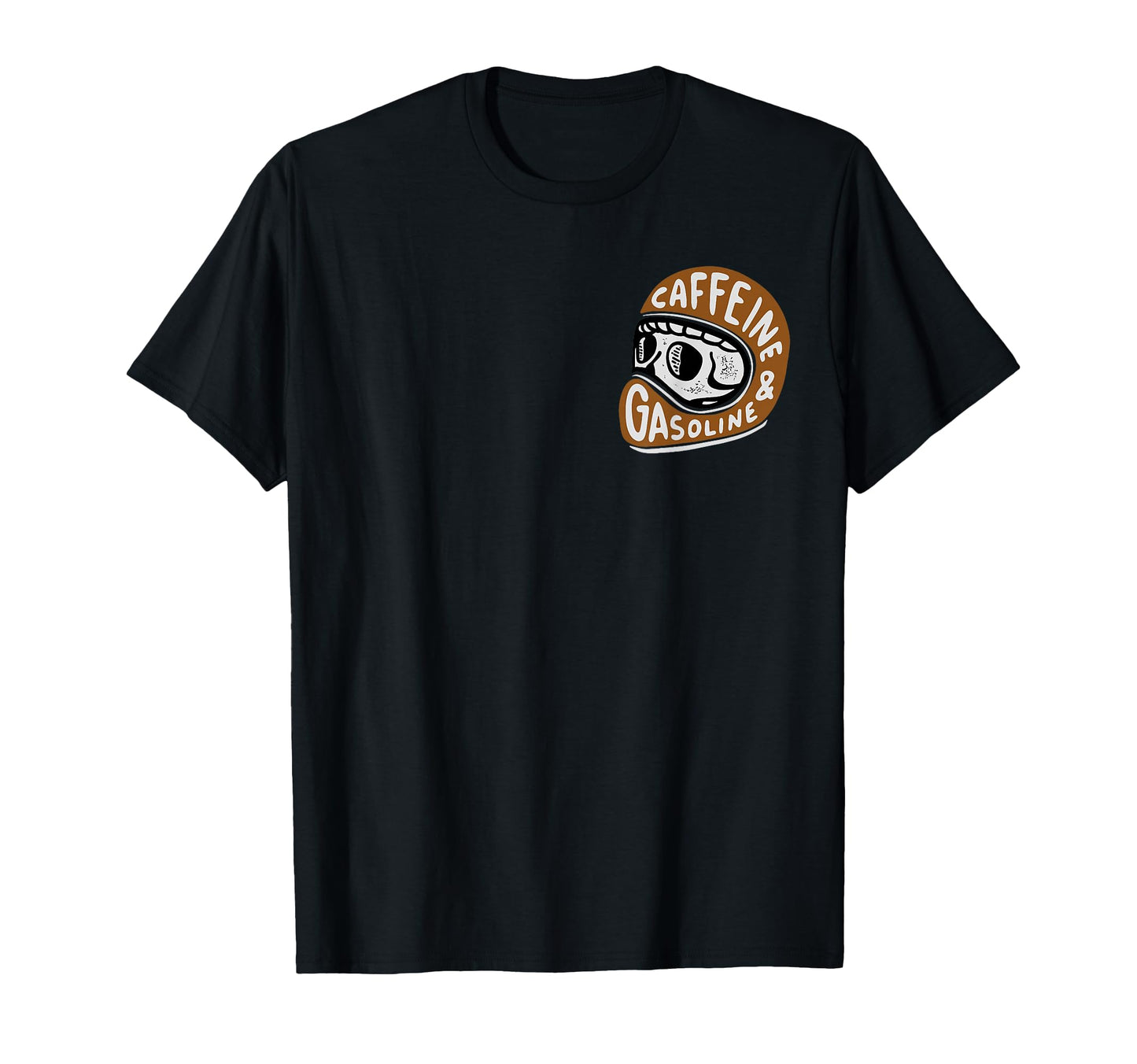 Caffeine And Gasoline Black Motorcycle T-Shirt - Graphic Print Men Women - T-Shirt, Sweatshirt, Hoodie