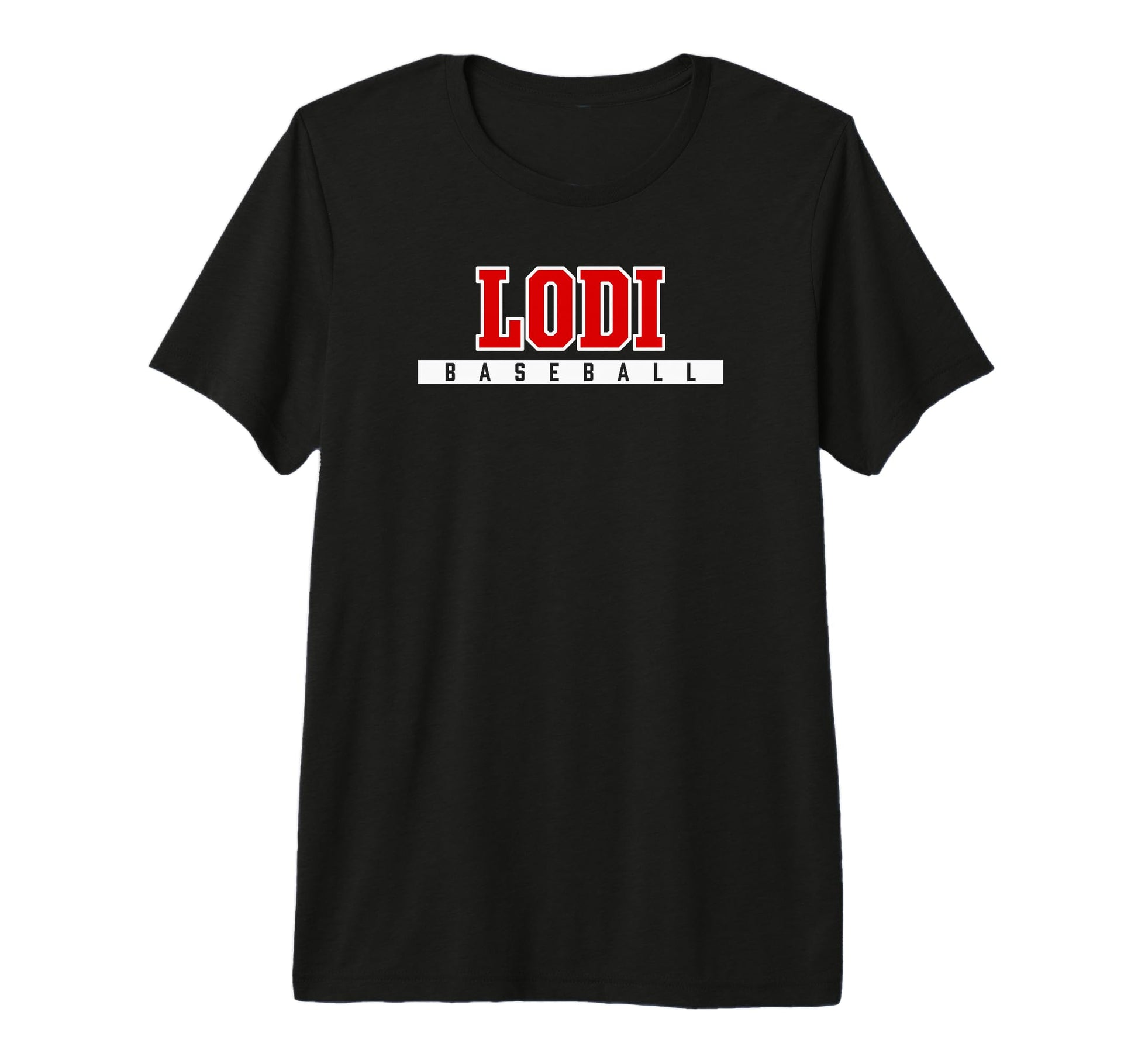 Lodi High School Baseball Tri Blend T-Shirt - Graphic Print for Adults - T-Shirt, Sweatshirt, Hoodie