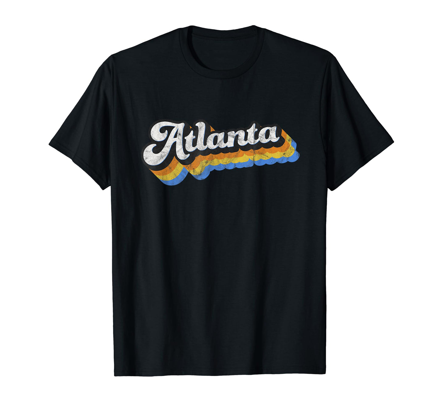 Atlanta Distressed Baseball Script T-Shirt - Streetwear Style Men Women - T-Shirt, Sweatshirt, Hoodie