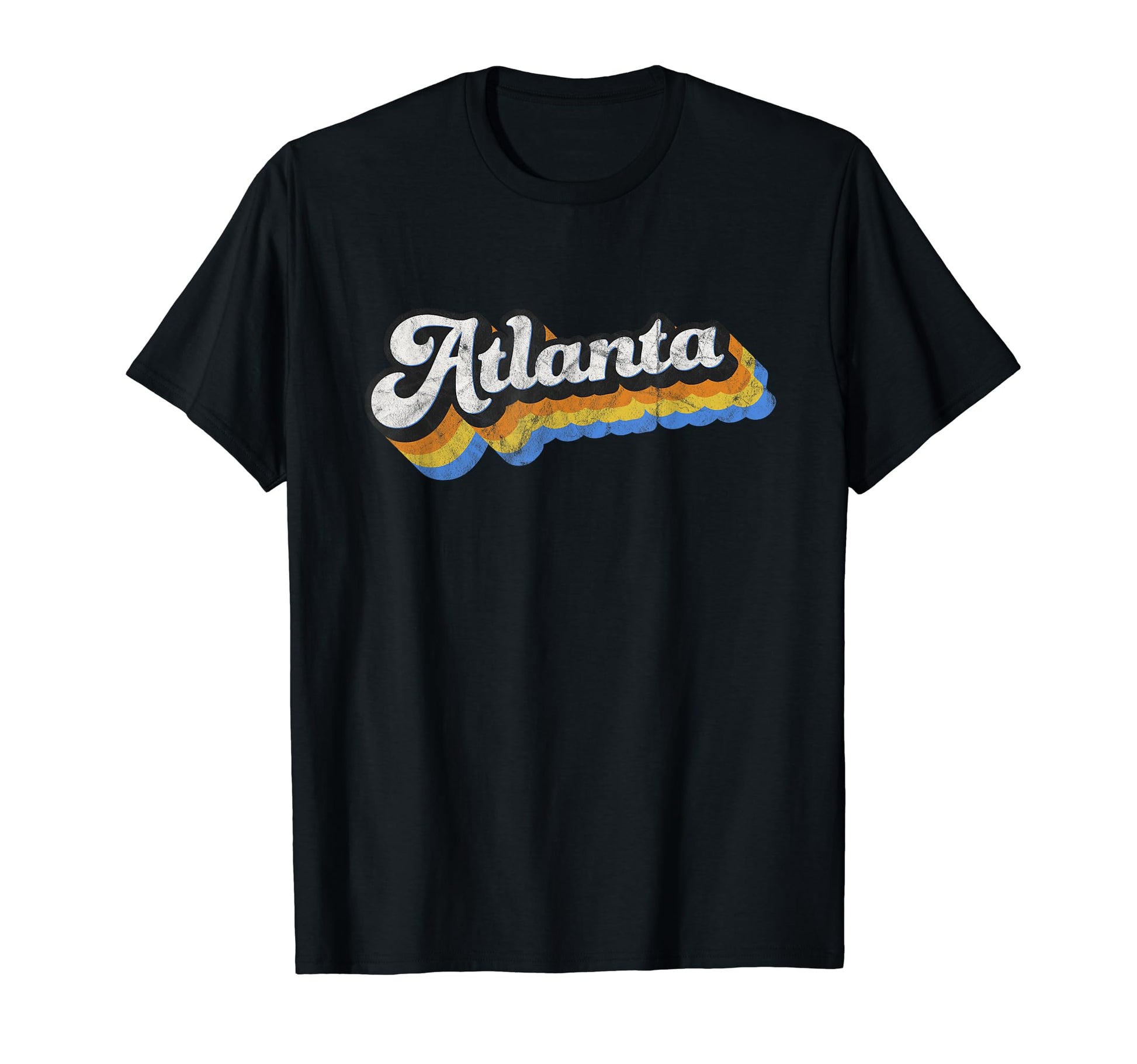 Atlanta Distressed Baseball Script T-Shirt - Streetwear Style Men Women - T-Shirt, Sweatshirt, Hoodie