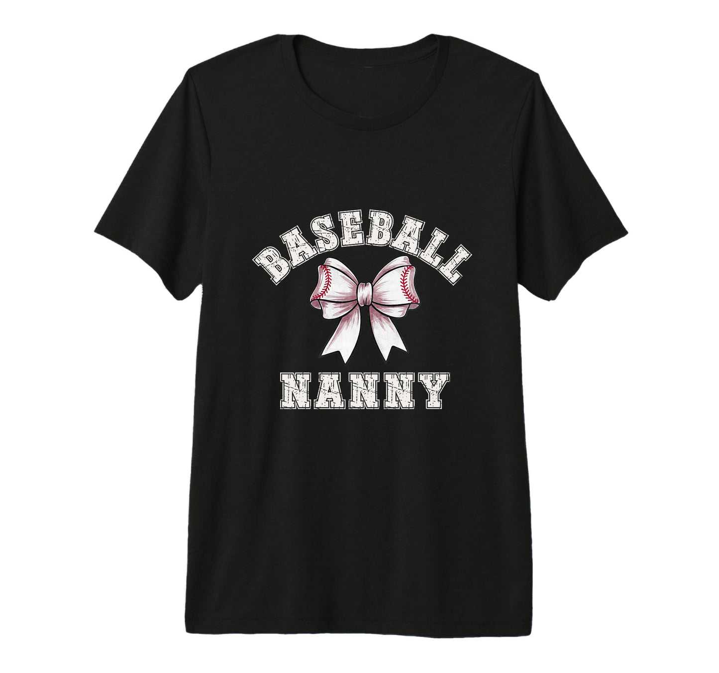 Coquette Baseball Nanny Bow Game Day T-Shirt - Aesthetic Graphic Men Women - T-Shirt, Sweatshirt, Hoodie