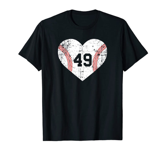 Baseball 49 Jersey Number T-Shirt - Trendy Graphic Unisex - T-Shirt, Sweatshirt, Hoodie