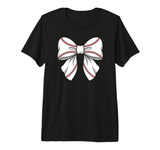 Baseball Coquette Bow Tri Blend T-Shirt - Casual Everyday Wear Unisex - T-Shirt, Sweatshirt, Hoodie