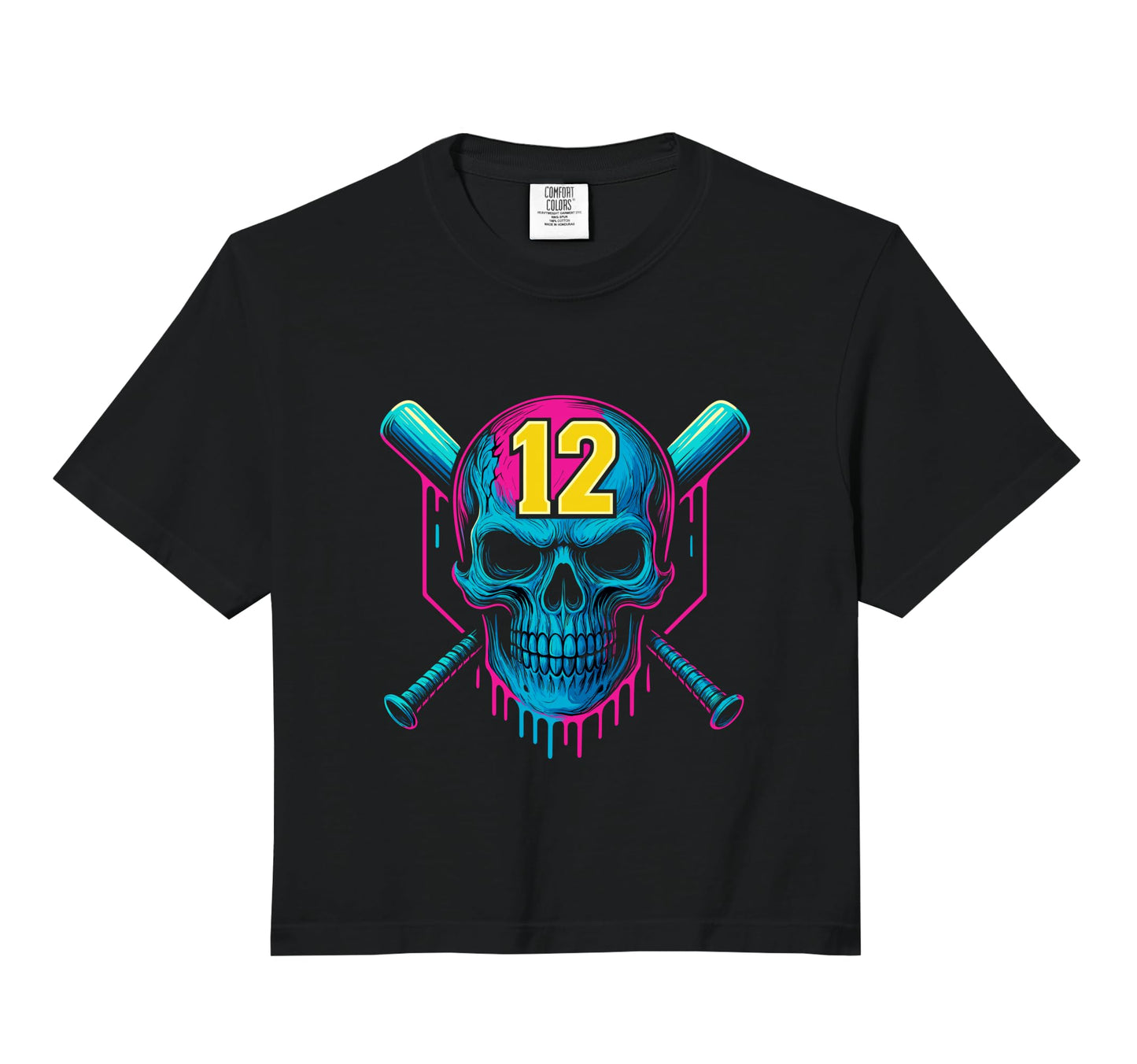 Baseball Skull Drip 12Th Birthday 12 Sweatshirt - Trendy Graphic Men Women - T-Shirt, Sweatshirt, Hoodie