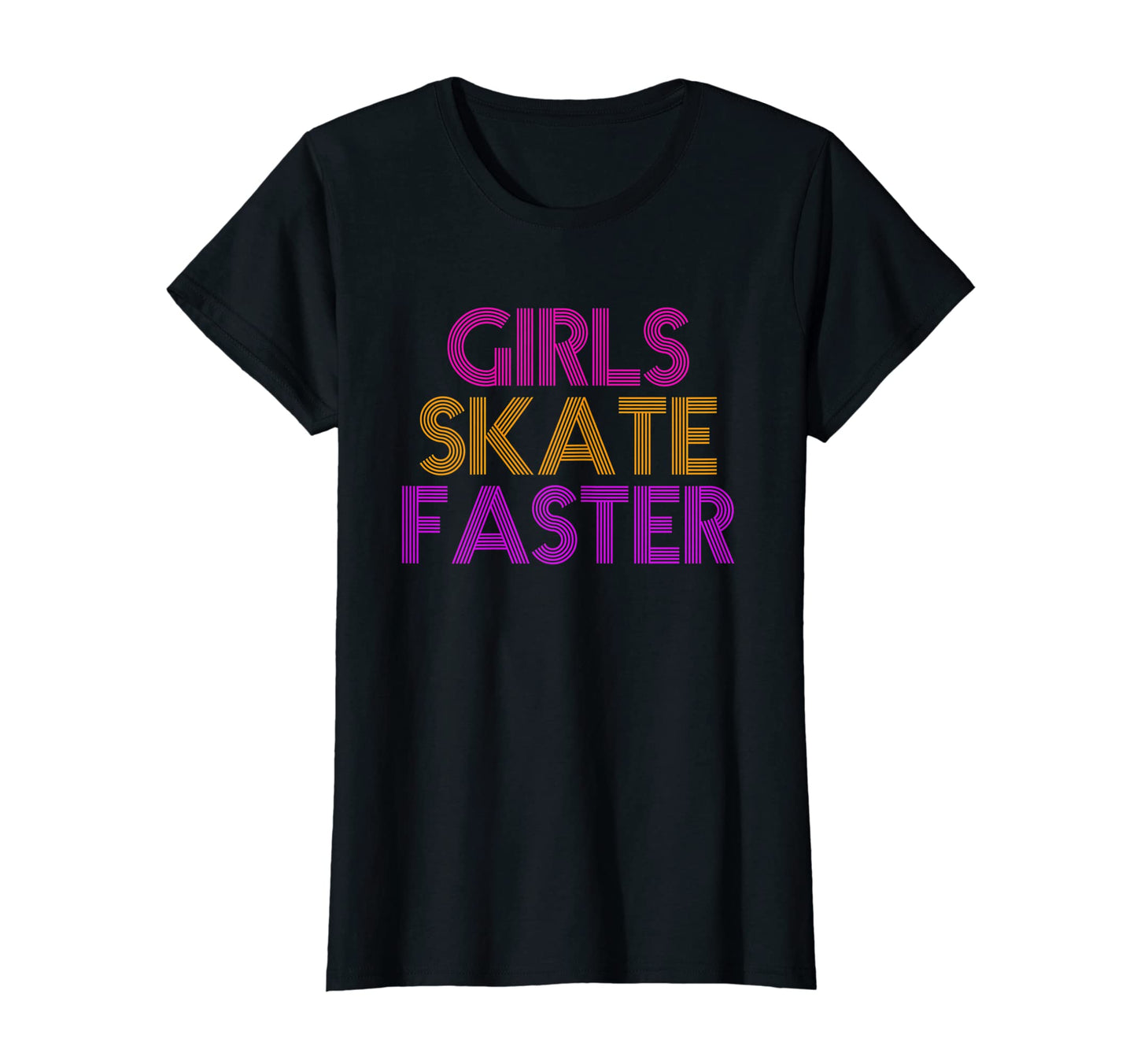 Skate Faster Funny Ice Or Roller T-Shirt - Custom Art Print for Adults - T-Shirt, Sweatshirt, Hoodie