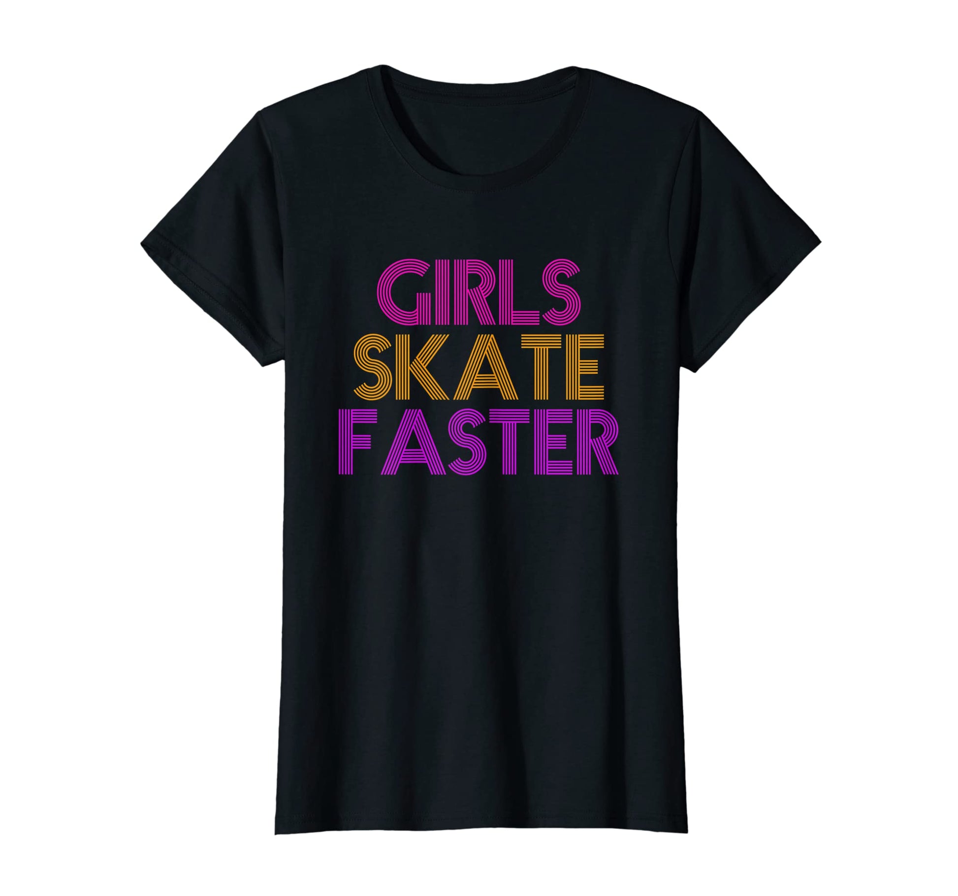 Skate Faster Funny Ice Or Roller T-Shirt - Custom Art Print for Adults - T-Shirt, Sweatshirt, Hoodie