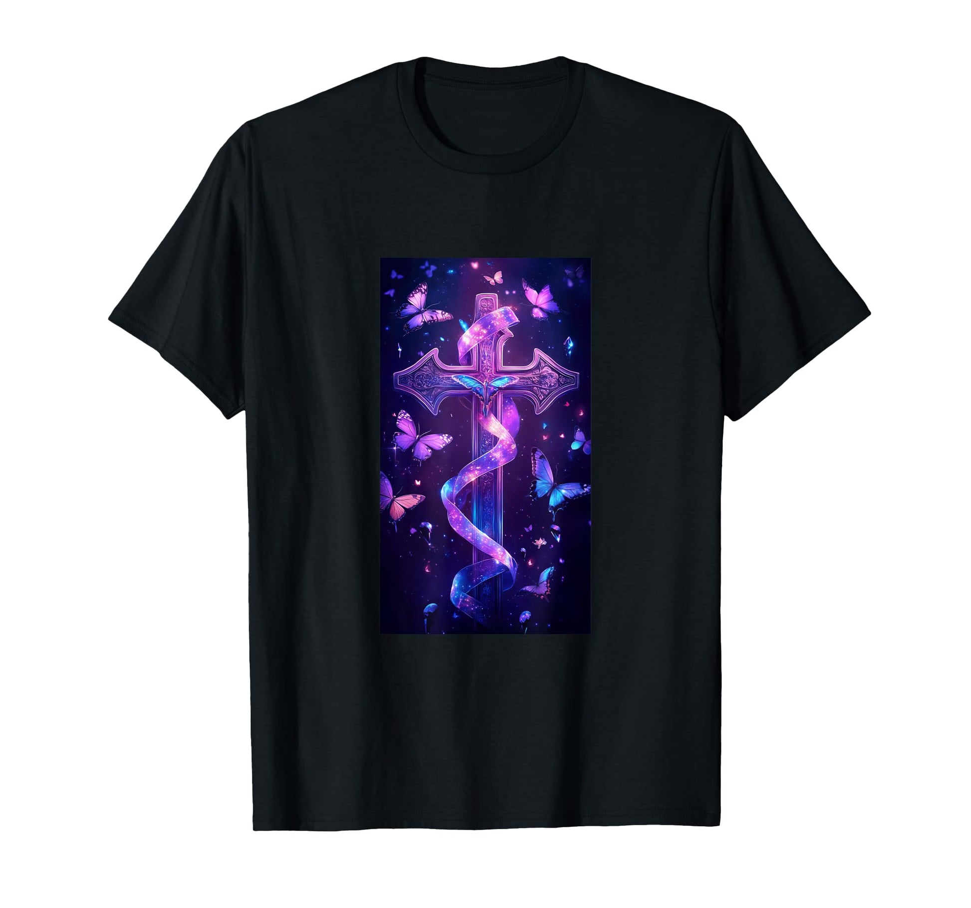 Gothic Cross Grunge Aesthetic Y2K T-Shirt - Minimalist Print Men Women - T-Shirt, Sweatshirt, Hoodie