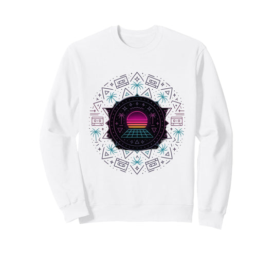 80S Synthwave Sweatshirt - Trendy Graphic for Adults - T-Shirt, Sweatshirt, Hoodie