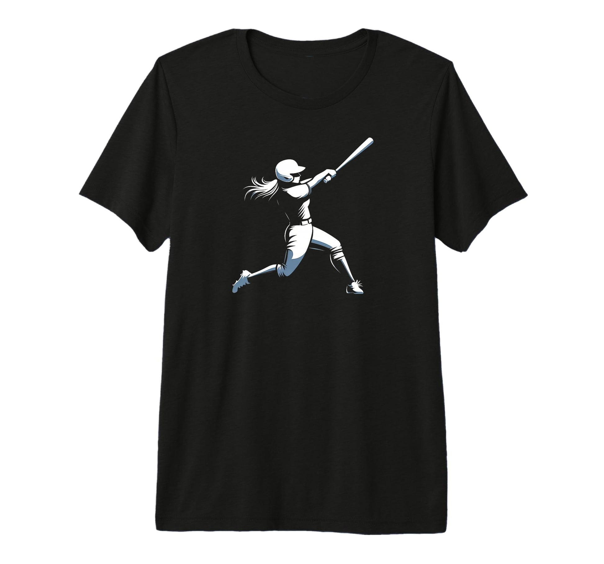 Female Baseball Player Hitting Home Run T-Shirt - Unique Graphic Unisex - T-Shirt, Sweatshirt, Hoodie