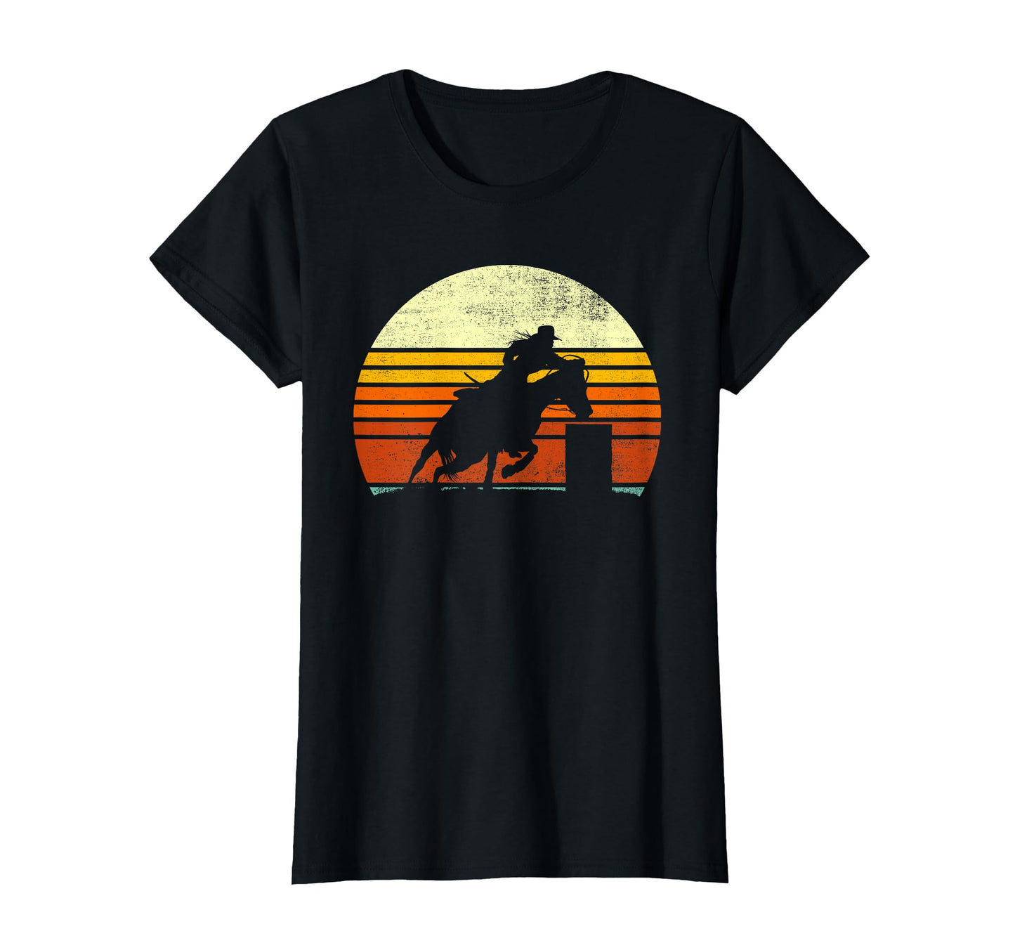 Western Cowgirl Halter Horse Sunset T-Shirt - Novelty Apparel Men Women - T-Shirt, Sweatshirt, Hoodie