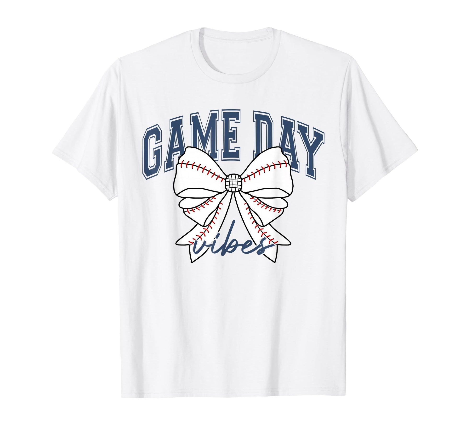 Game Day Vibes Coquette Bow Baseball T-Shirt - Novelty Apparel Unisex - T-Shirt, Sweatshirt, Hoodie