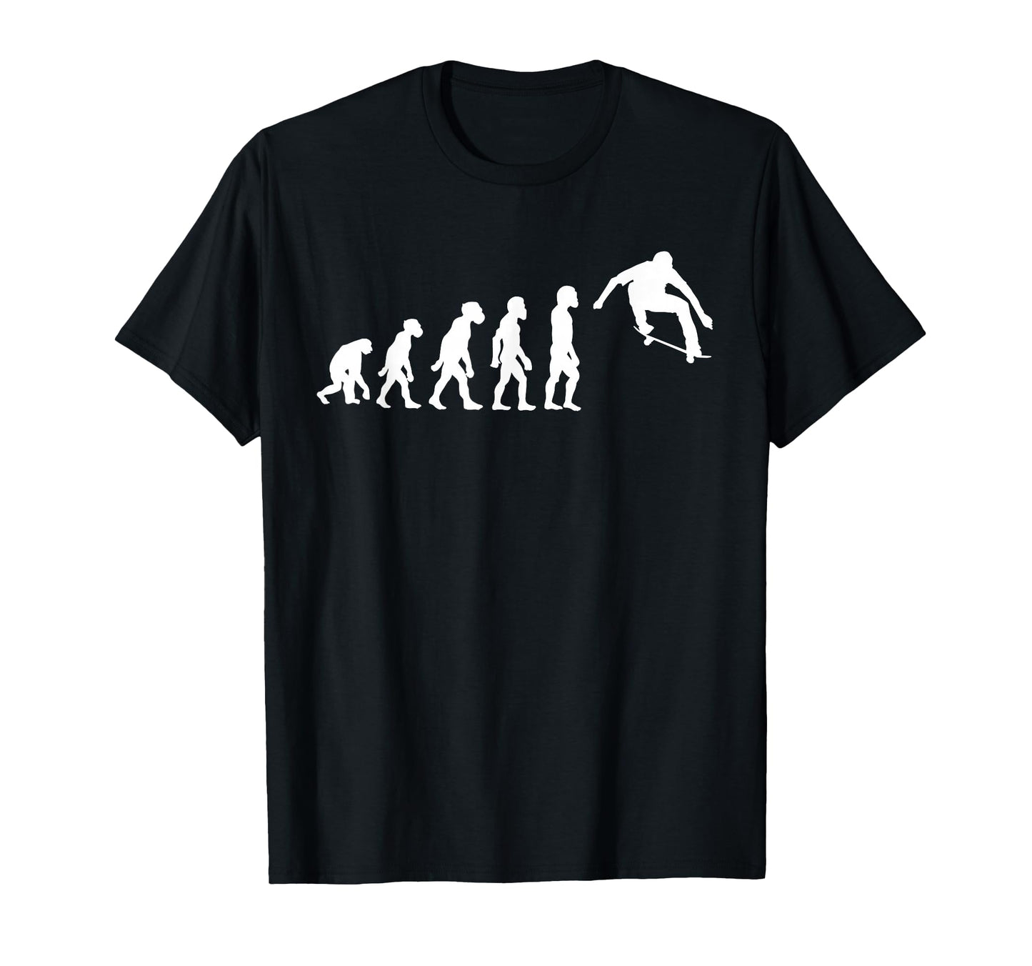 Funny Human Skateboarding Evolution Skater T-Shirt - Trendy Graphic Unisex - T-Shirt, Sweatshirt, Hoodie